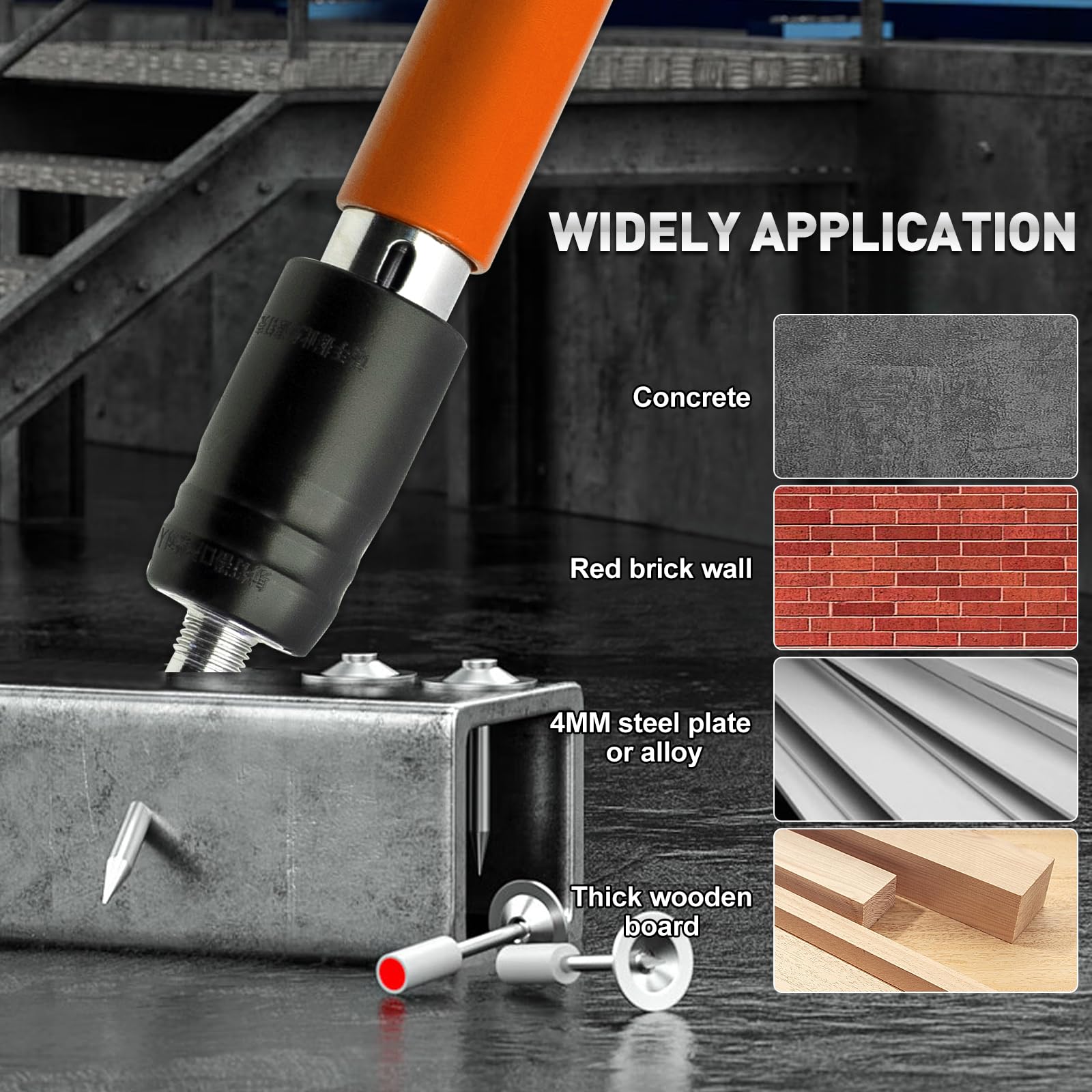 Manual Nail Gun Kits with 50 Pcs Nails, 4 Gears Power Adjustable