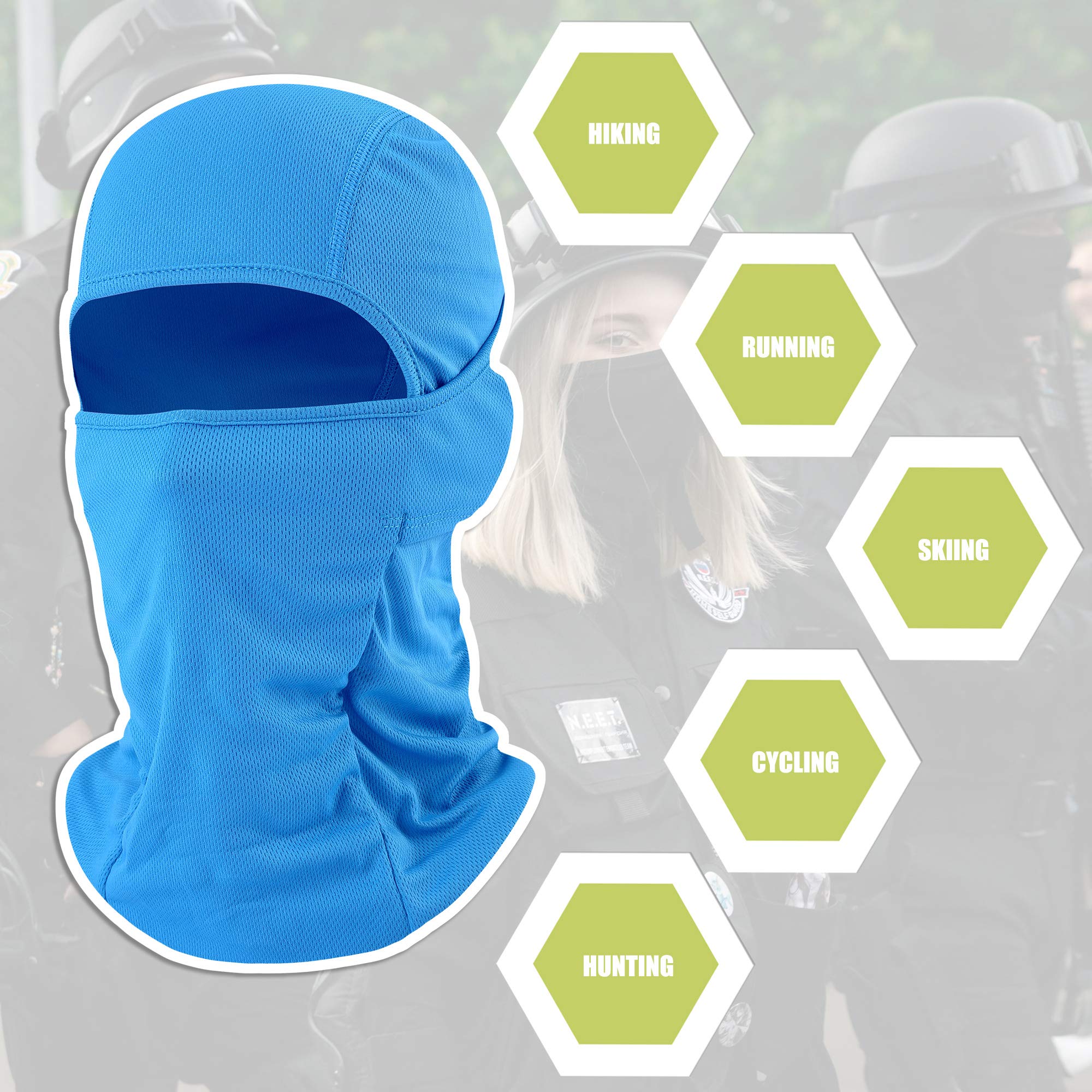 [1 PC] Face Mask Adjustable Windproof UV Protection Hood
