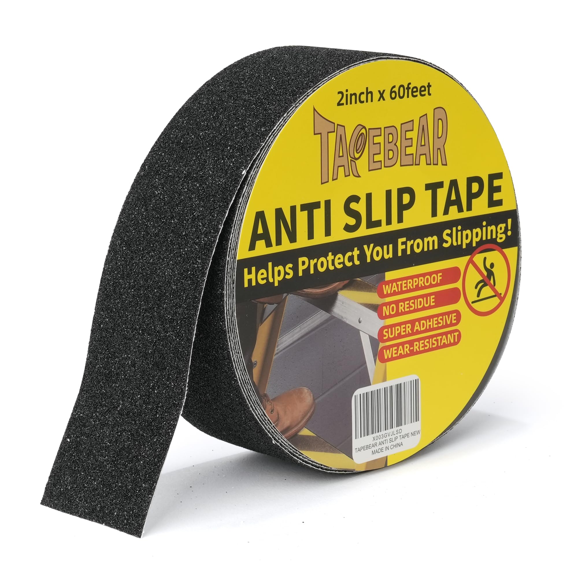 [1 Roll] Anti-Slip Safety Tape for Indoor/Outdoor, Compatible with Plastic, Wood, Ceramic, Glass, Metal