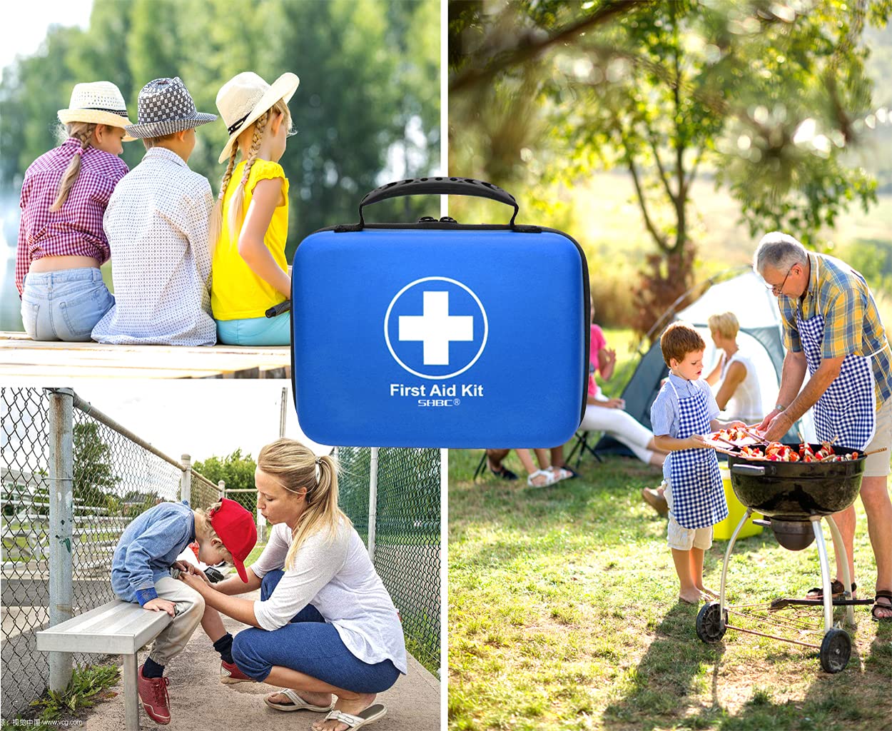 SHBC Waterproof First Aid Kit (228pcs) with All Basic or Advanced Supplies You Need.
