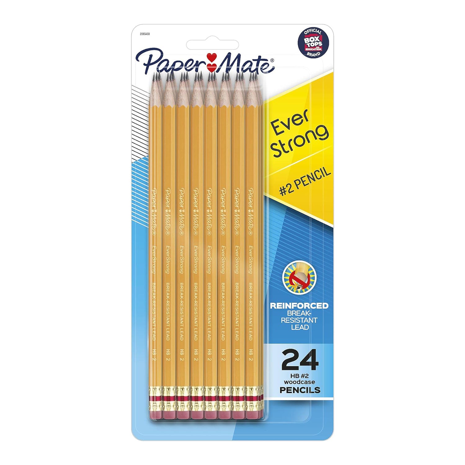 [24, 72 Count] Paper Mate EverStrong #2 Pencils, Reinforced, Break-Resistant Lead When Writing