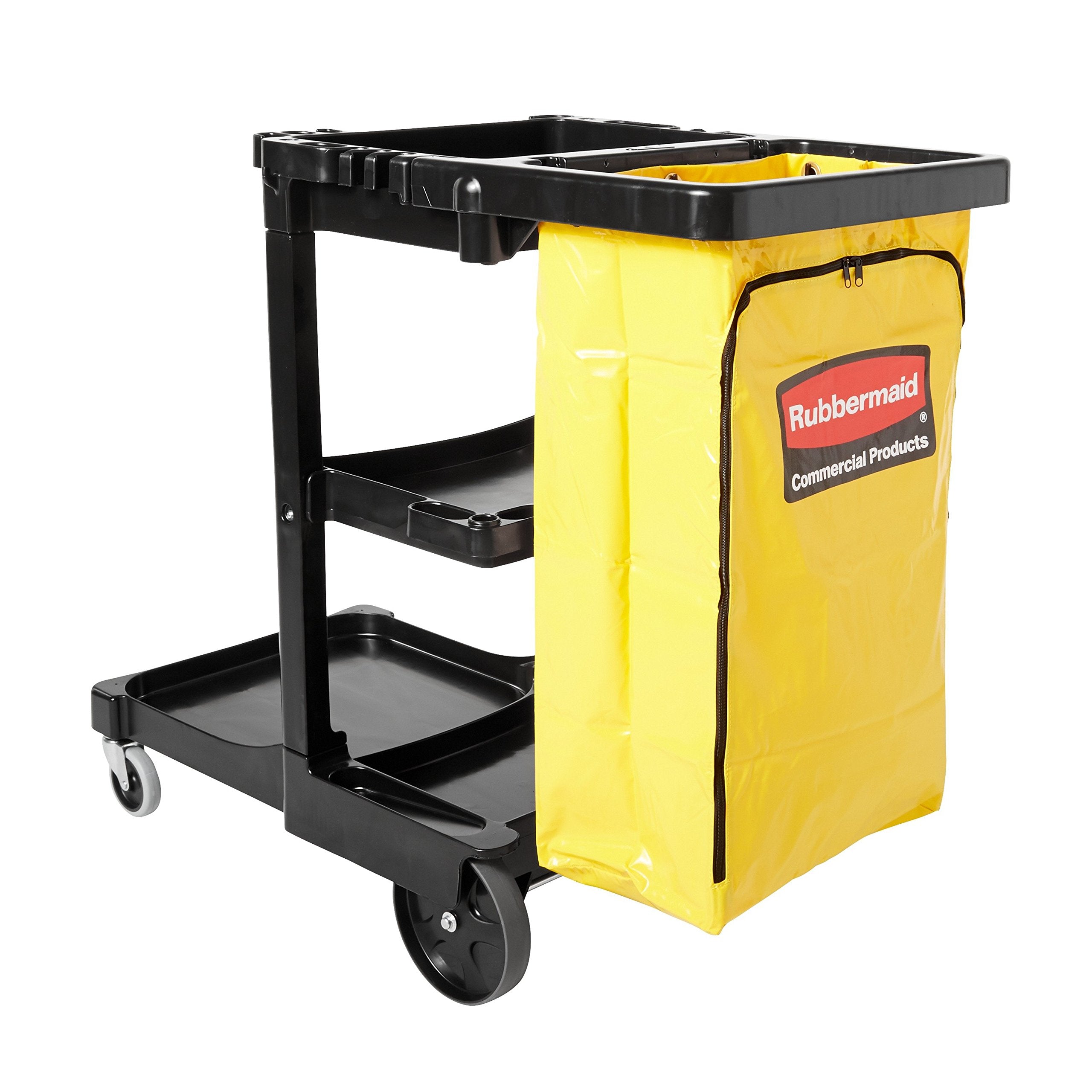 Commercial Traditional Janitorial 3-Shelf Cleaning Cart