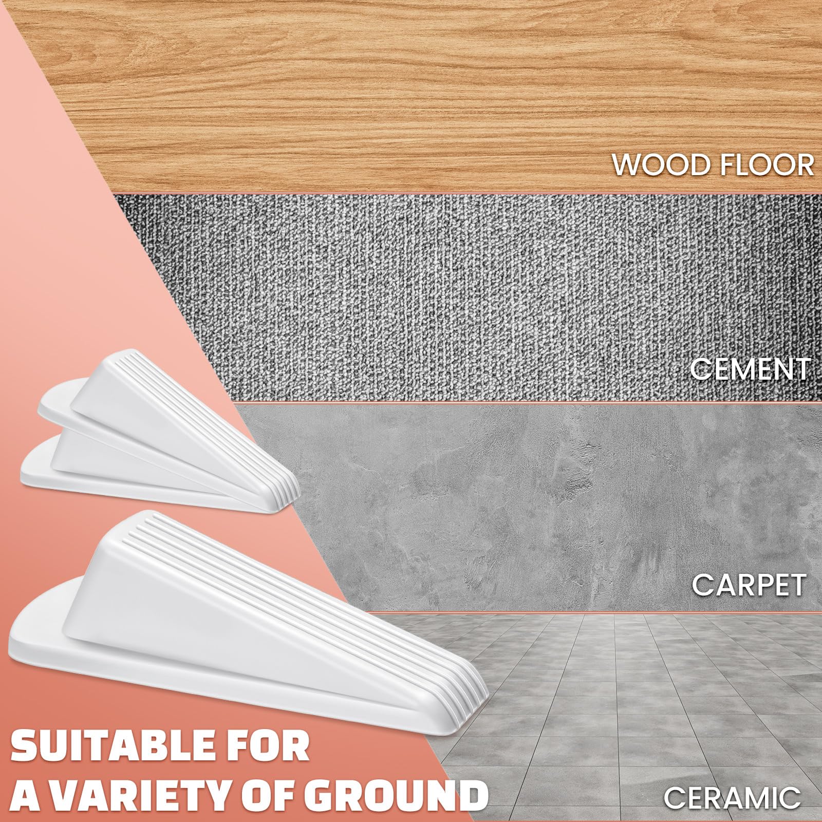 18/36/72 Pcs Rubber Door Stoppers for Bottom of Door