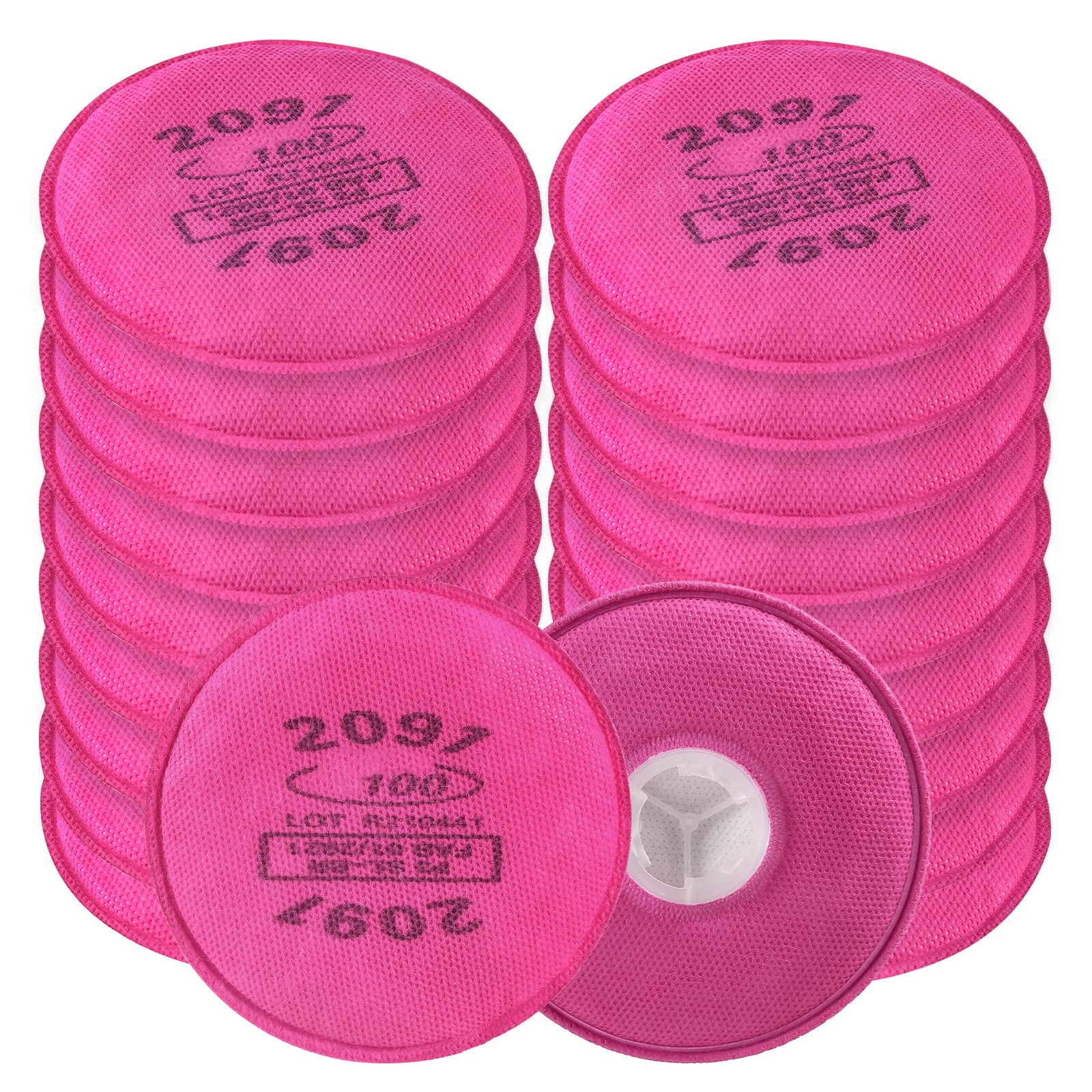 [10 / 15 / 25 Pairs] 2091 Particulate Respirator Filters, Compatible with 6000, 7000, FF-400