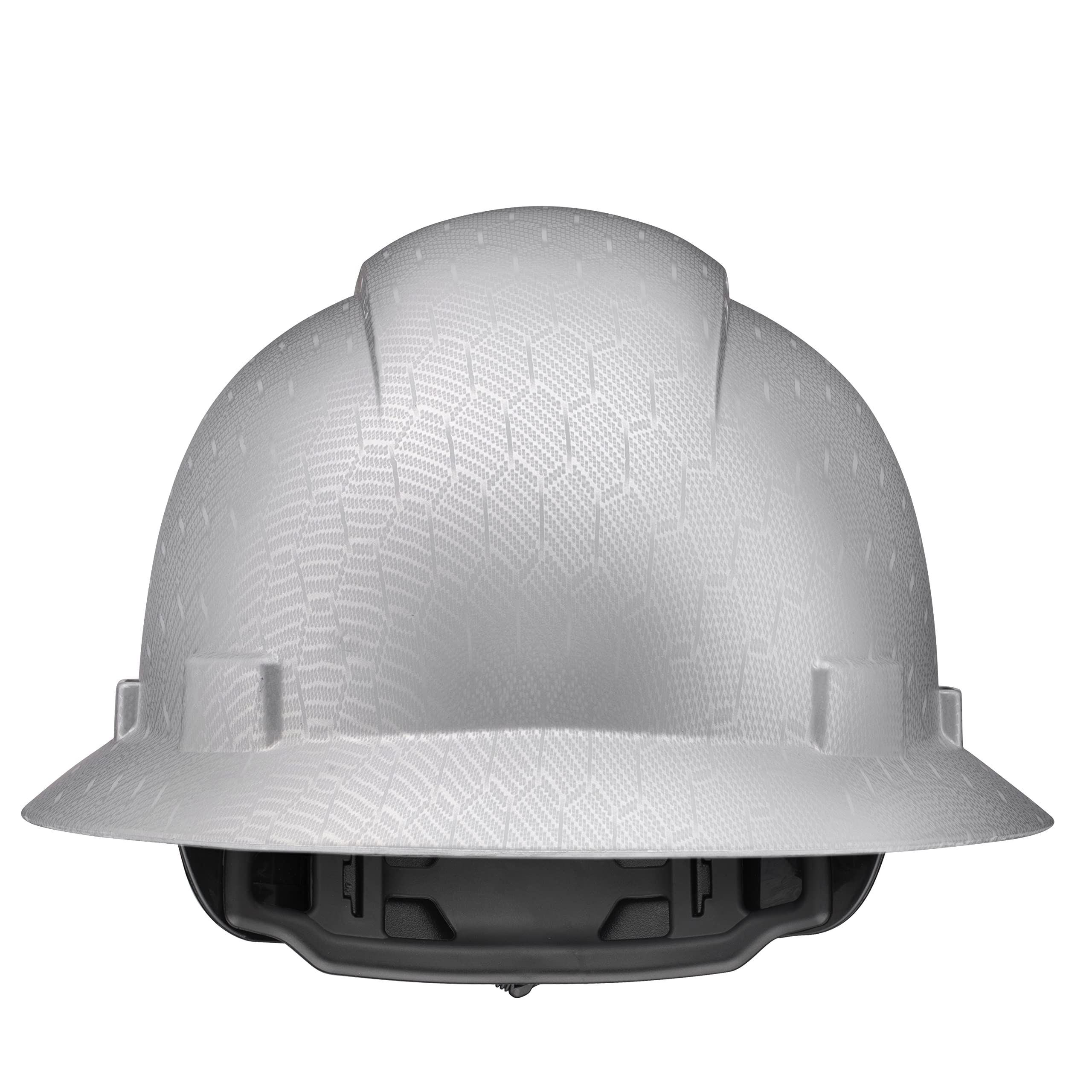 [1 PC] Full Brim Vented Carbon Fiber Matte Finish OSHA Hard Hat with 6-Point Suspension