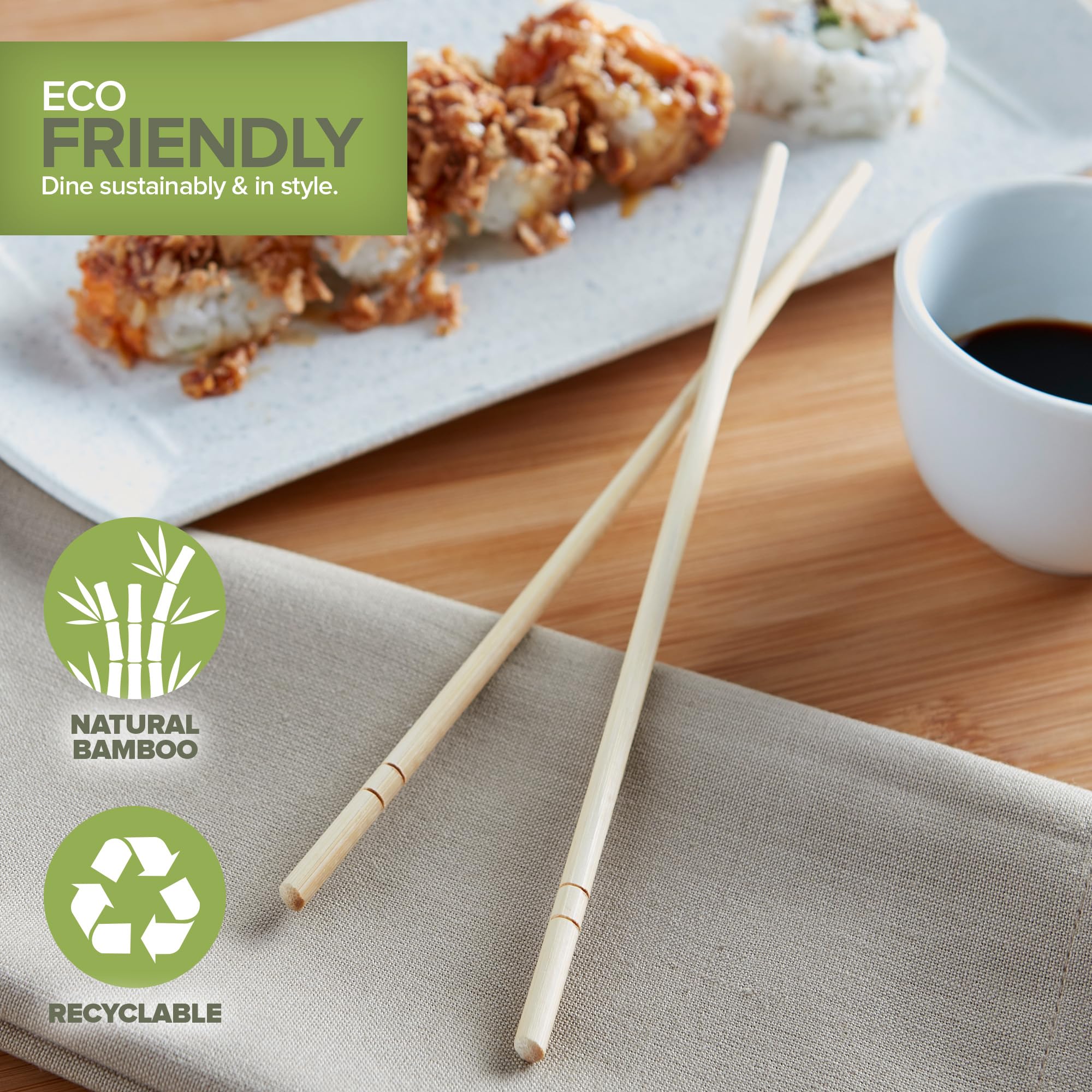 [50 / 100 / 200  Pairs] Disposable Bamboo Bulk Chopsticks