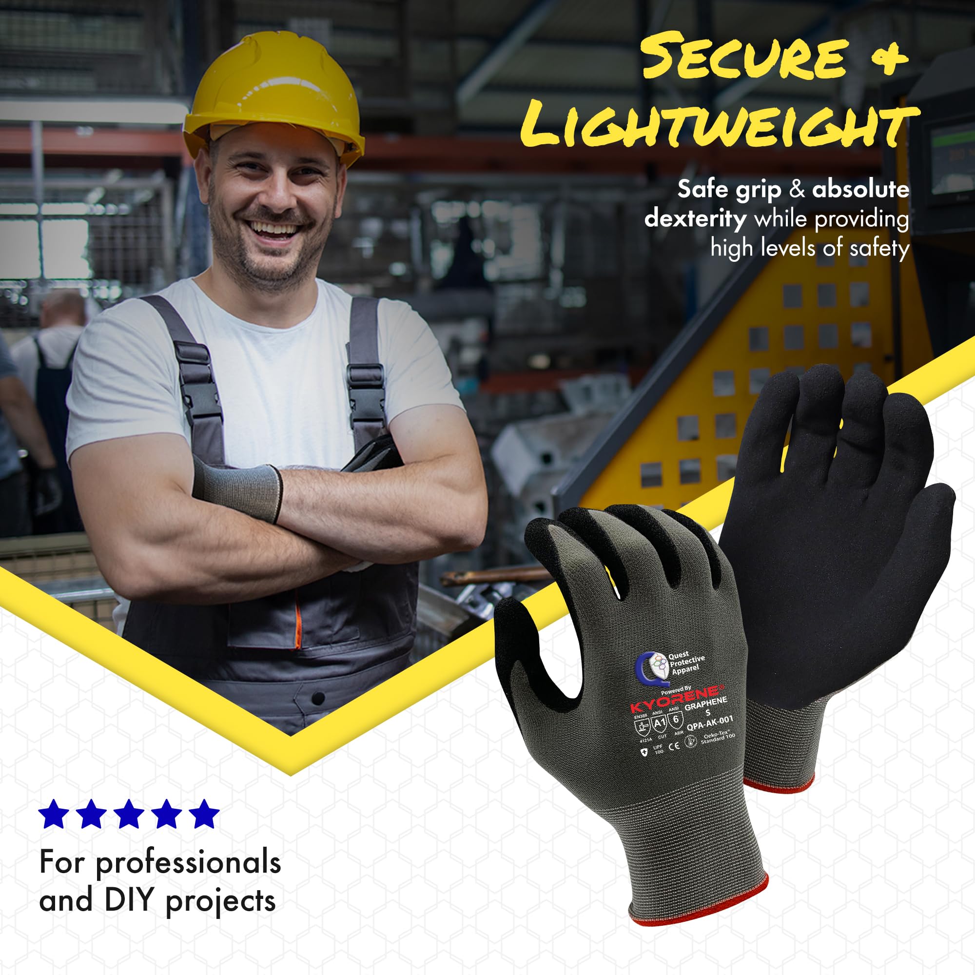 [1, 3, 12, 72 Pairs] Cut & Puncture Resistant Work Gloves