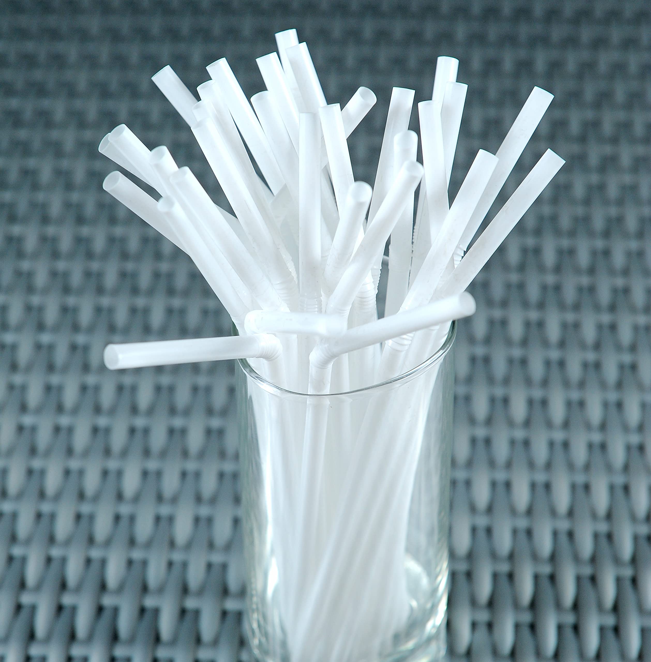 [360 CT] Flexible Plastic Drinking Straws, Food-Safe BPA Free, 7.75"