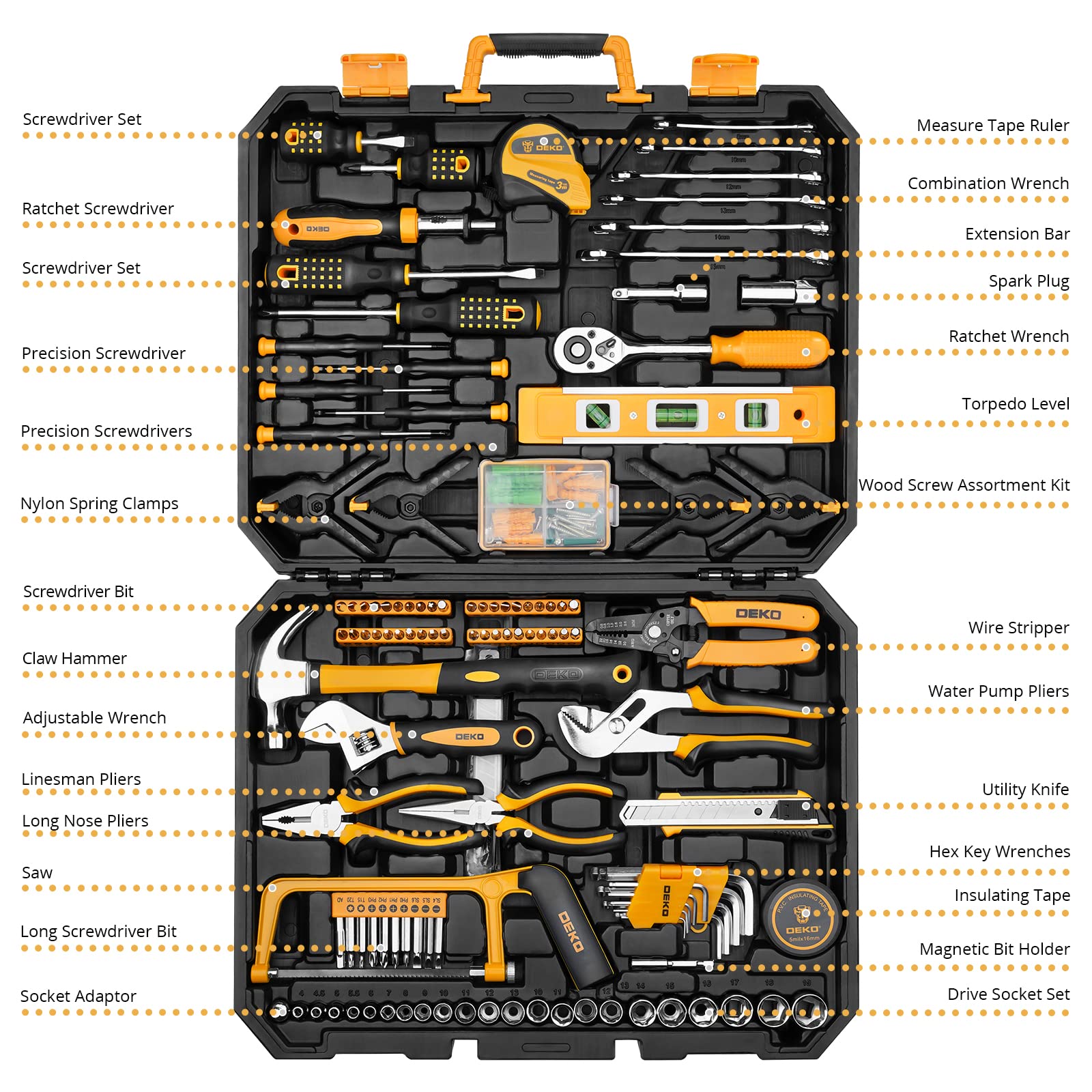 228 Piece Socket Wrench Auto Repair Tool Combination Package Mixed Tool Set
