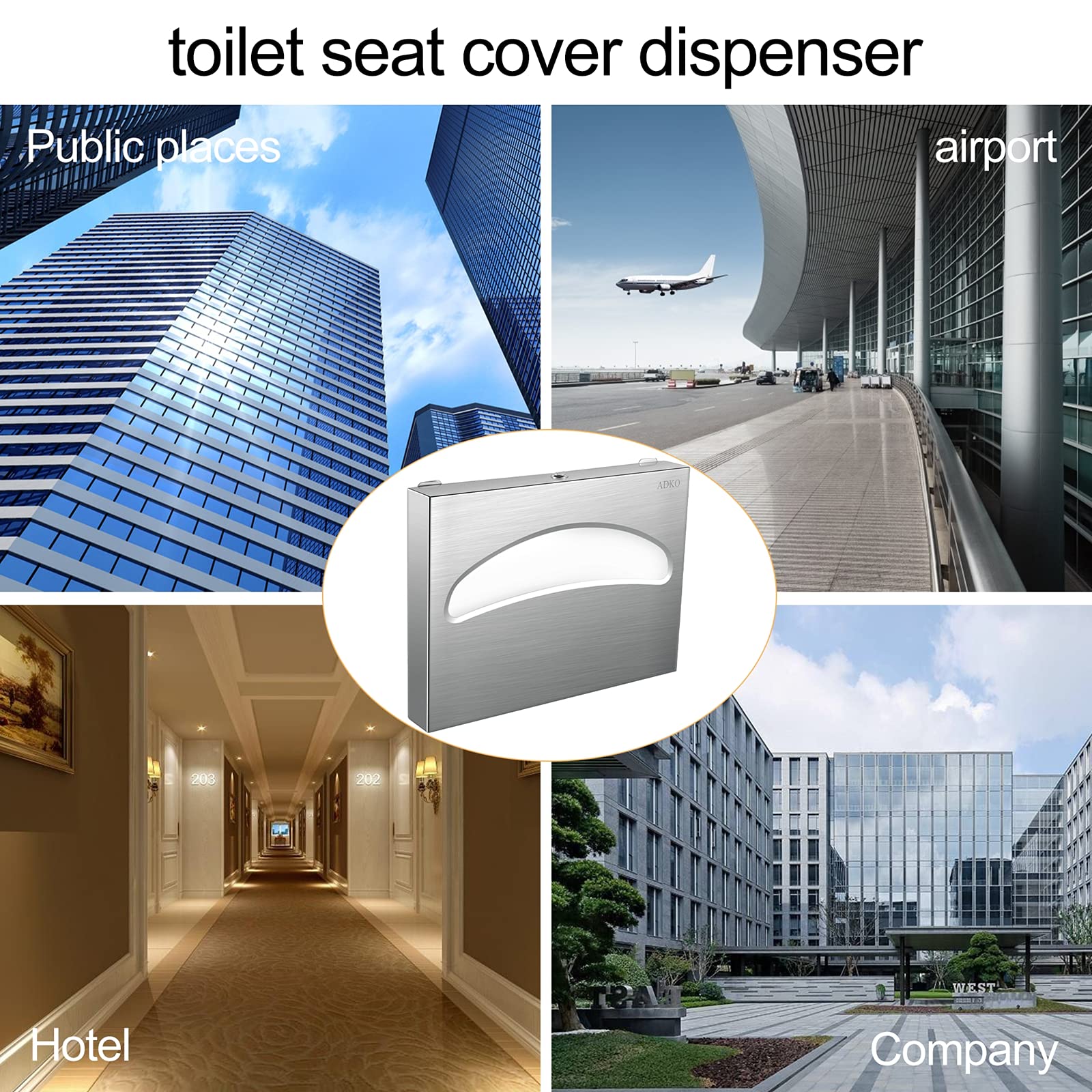 Toilet Seat Cover Dispenser Commercial Wall Mount