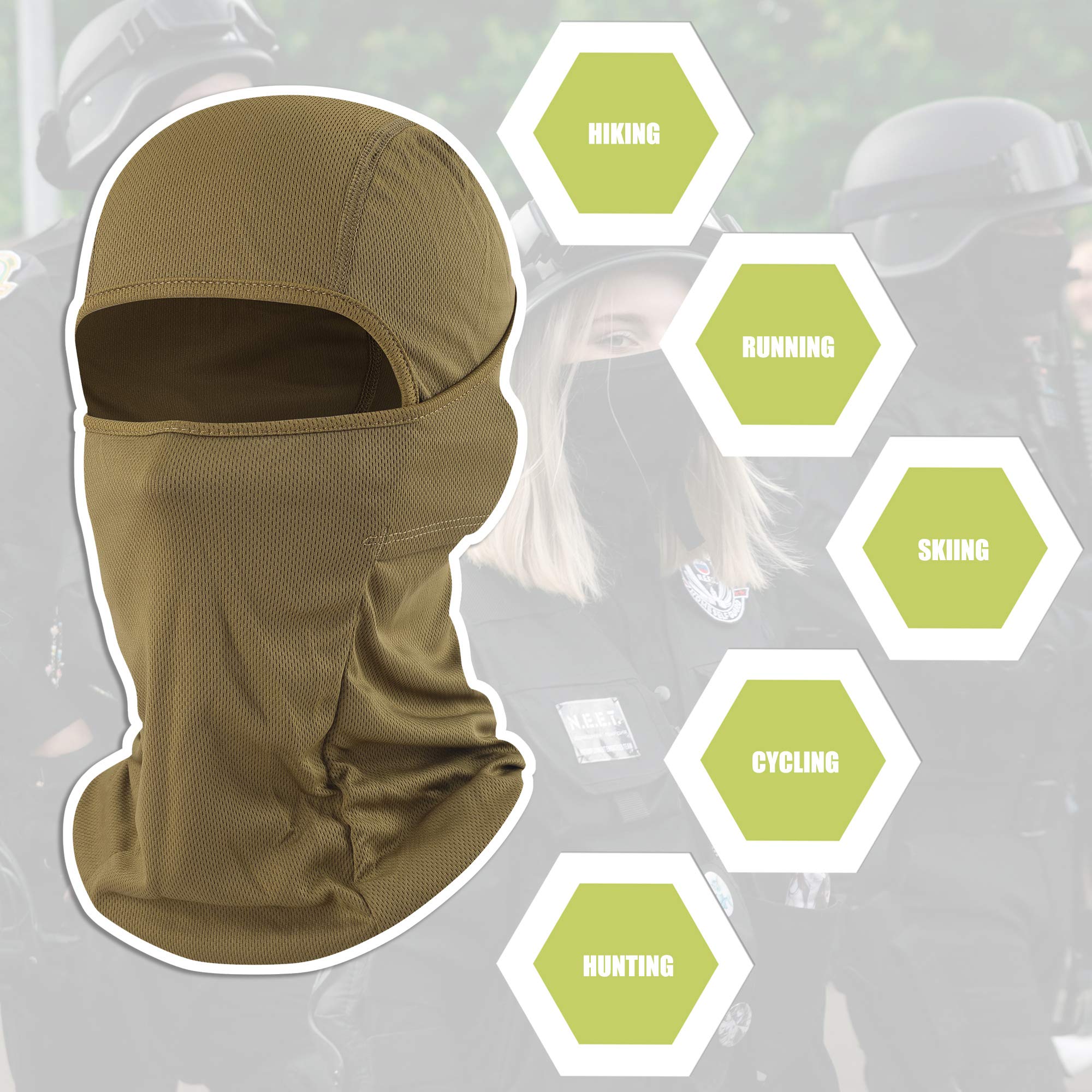 [1 PC] Face Mask Adjustable Windproof UV Protection Hood