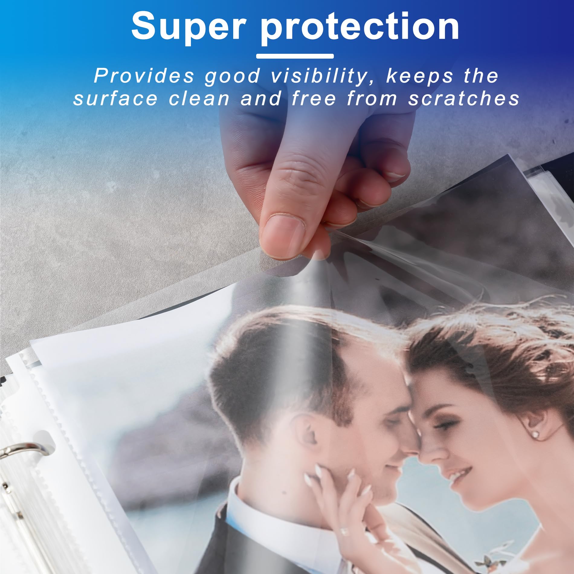 [58 Pack] Clear Sheet Protectors, 8.5 x 11 inch Page Protectors for 3 Ring Binder, Letter Size