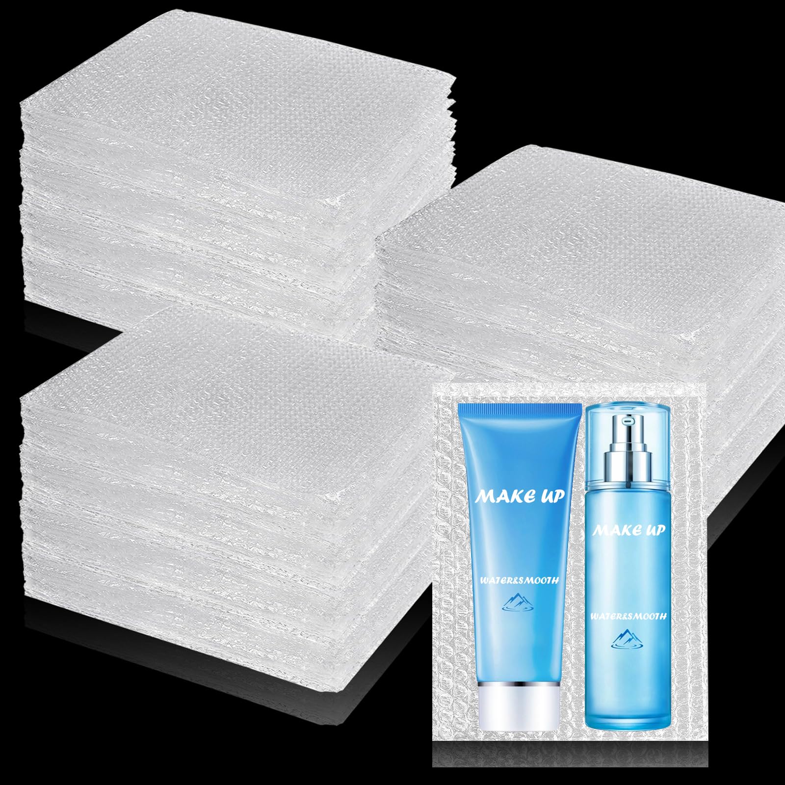 200 Pcs Clear Bubble Out Bags 6”x8”/ 12"x12" / 16"x20", Bubble Pouches Wrap Bag