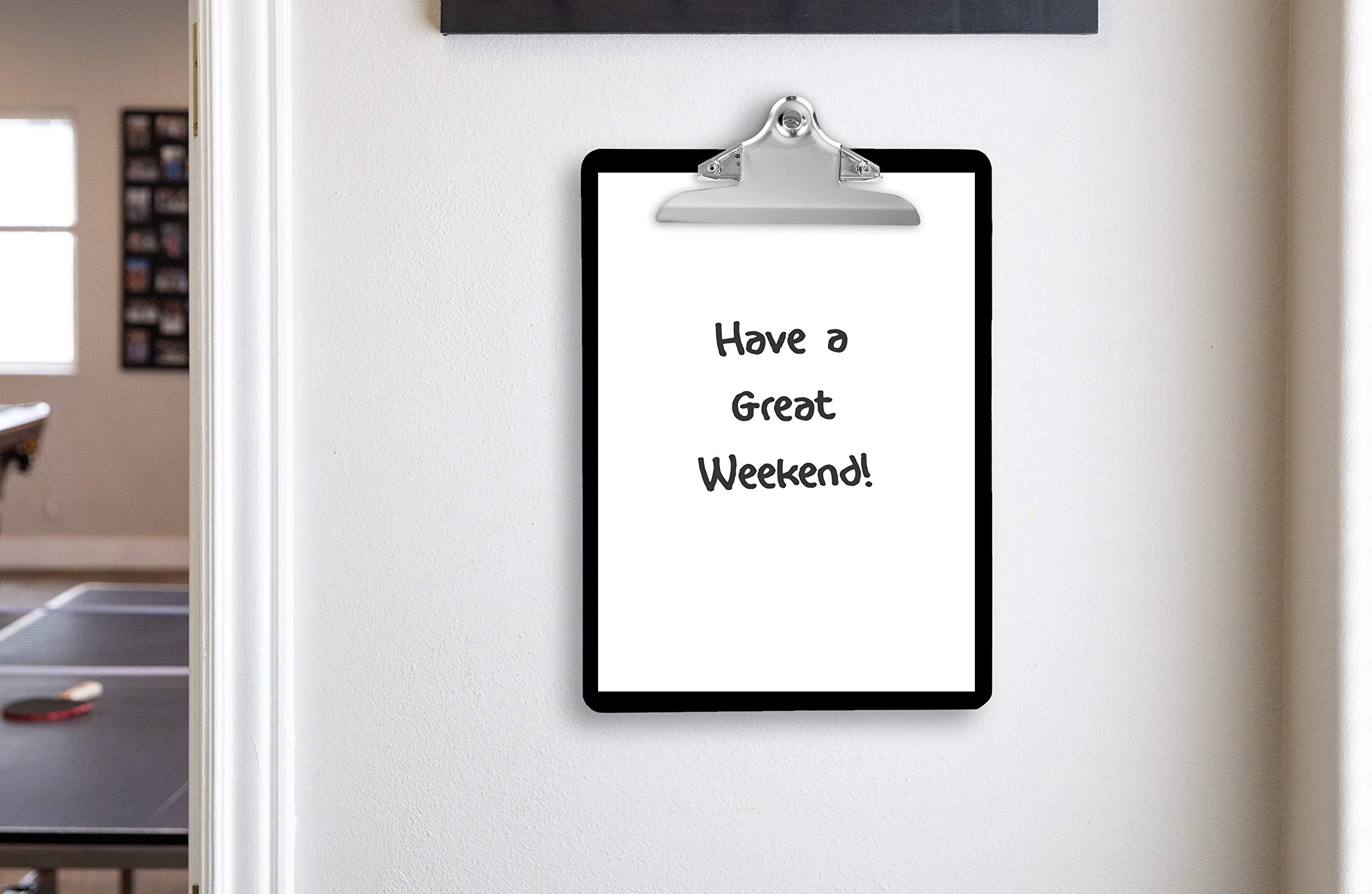 Black Plastic Clipboards (Set of 6 or 12) Multipack - 12.5x9 Inch Clipboard Holds 100 Sheets