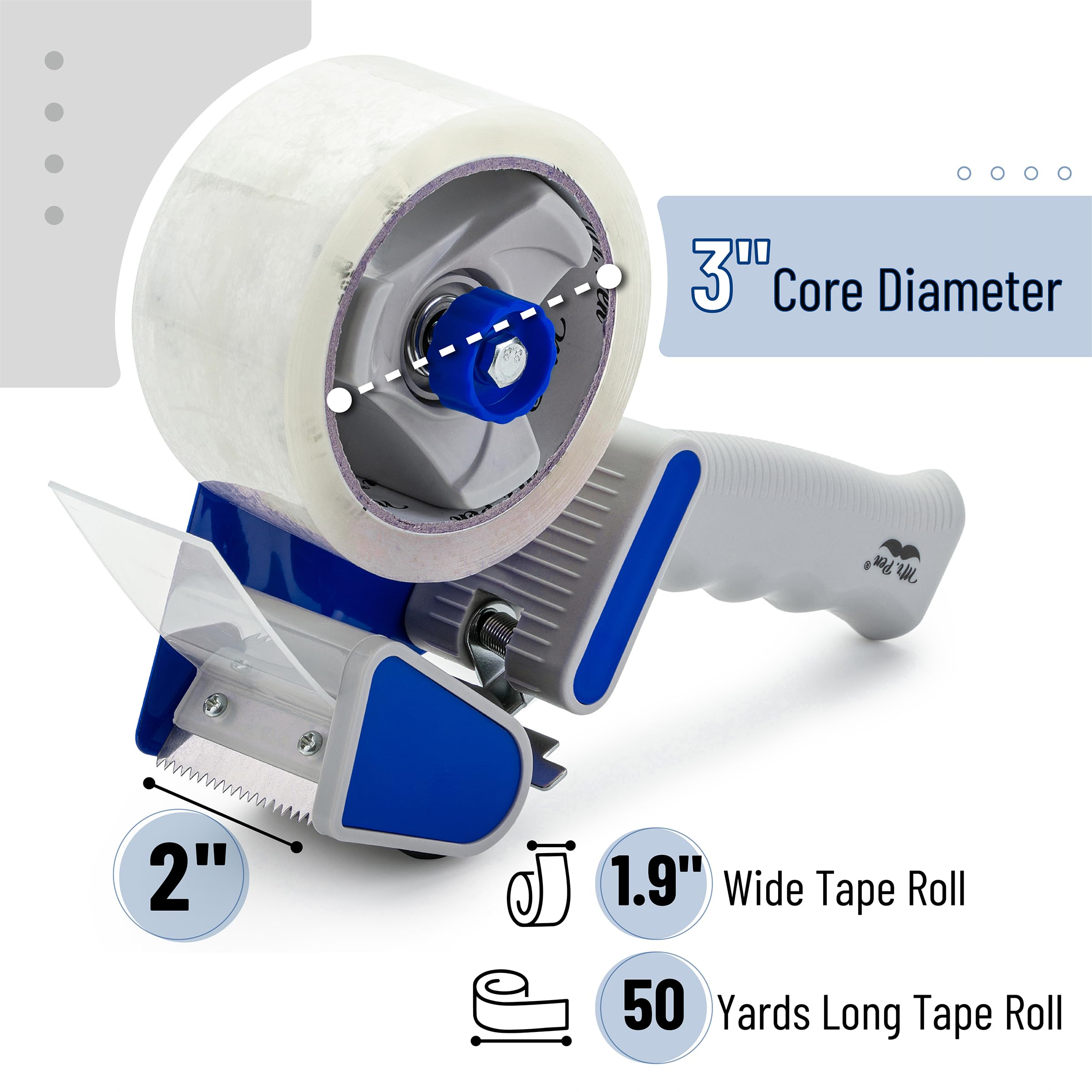 Packing Tape Dispenser Gun, Tape Gun with a 2 Inch Roll of Tape