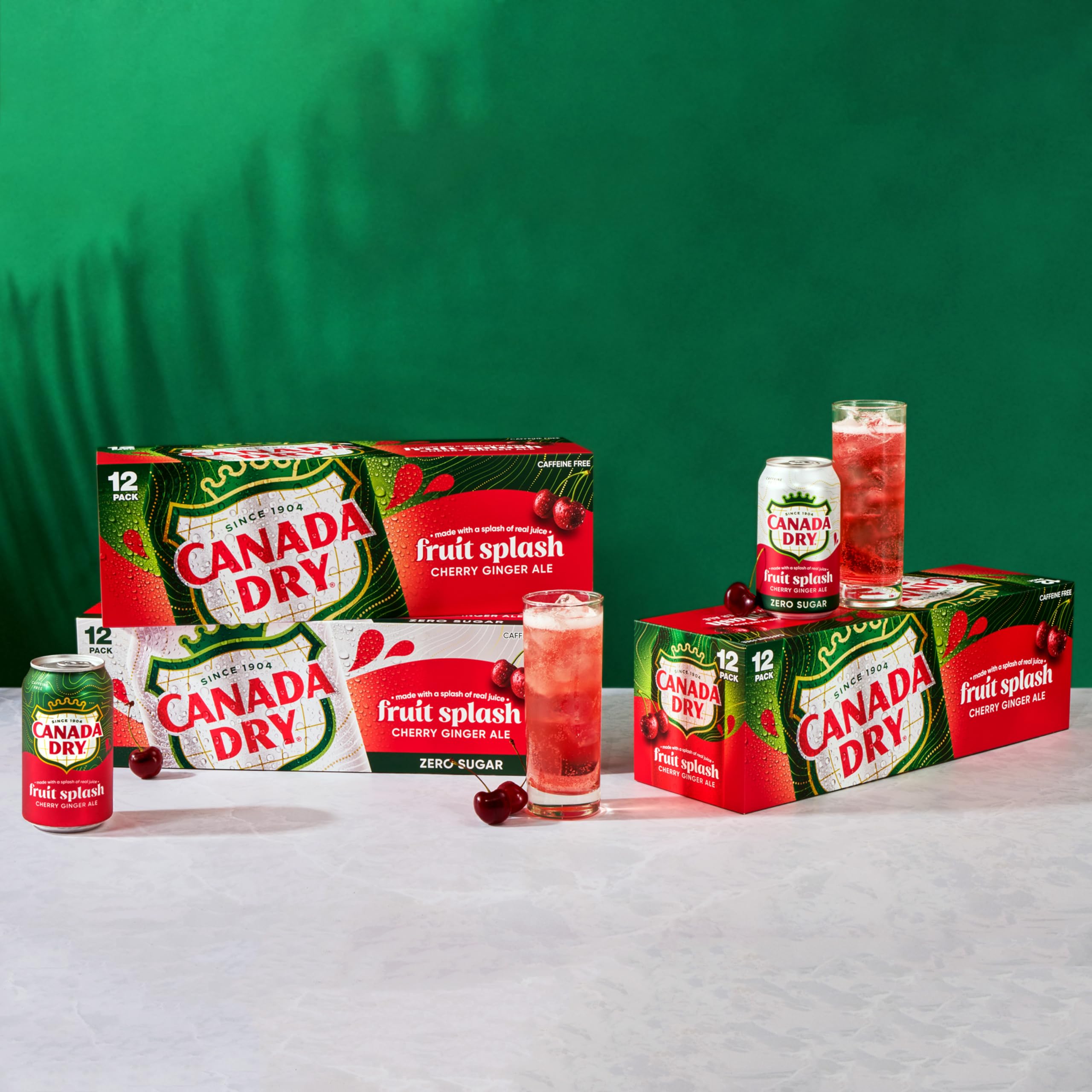 [12 Cans] Canada Dry Cherry Gingerale Fruit Splash 12oz