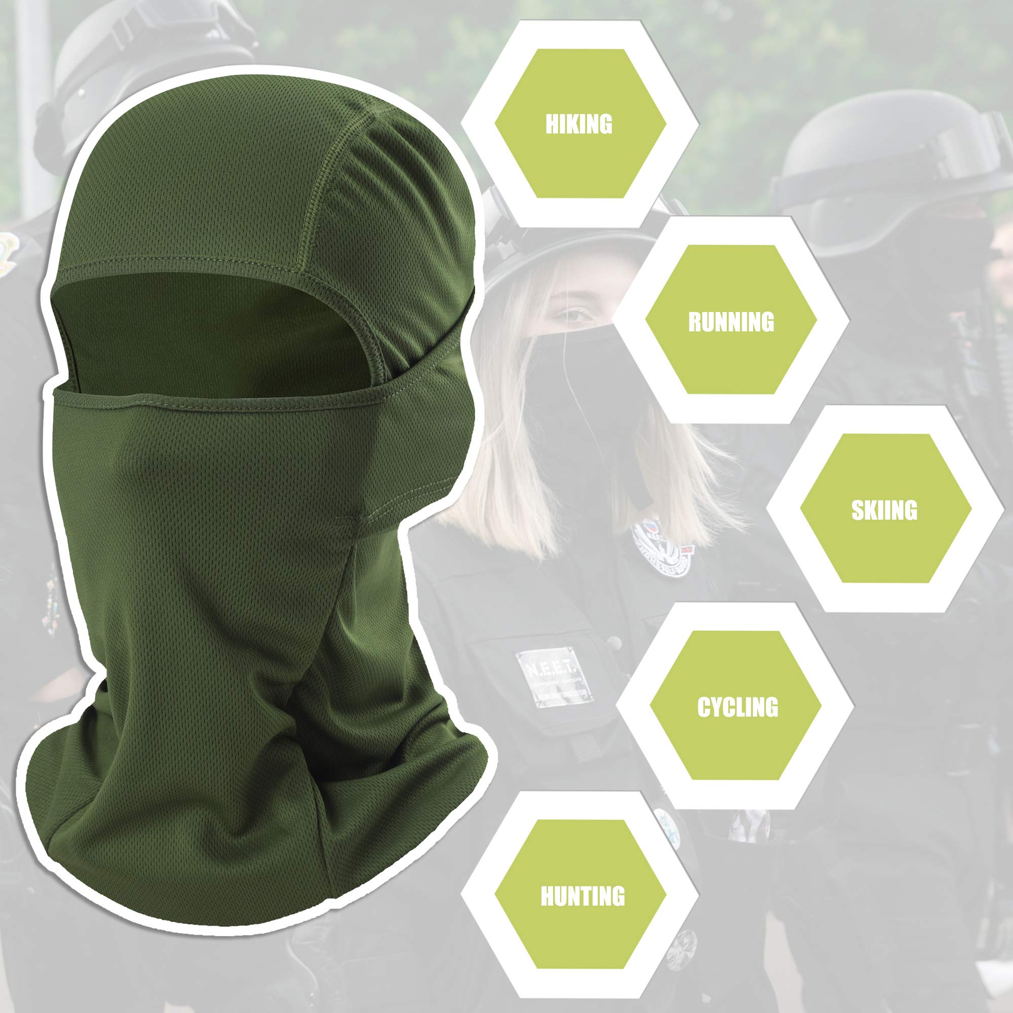 [1 PC] Face Mask Adjustable Windproof UV Protection Hood