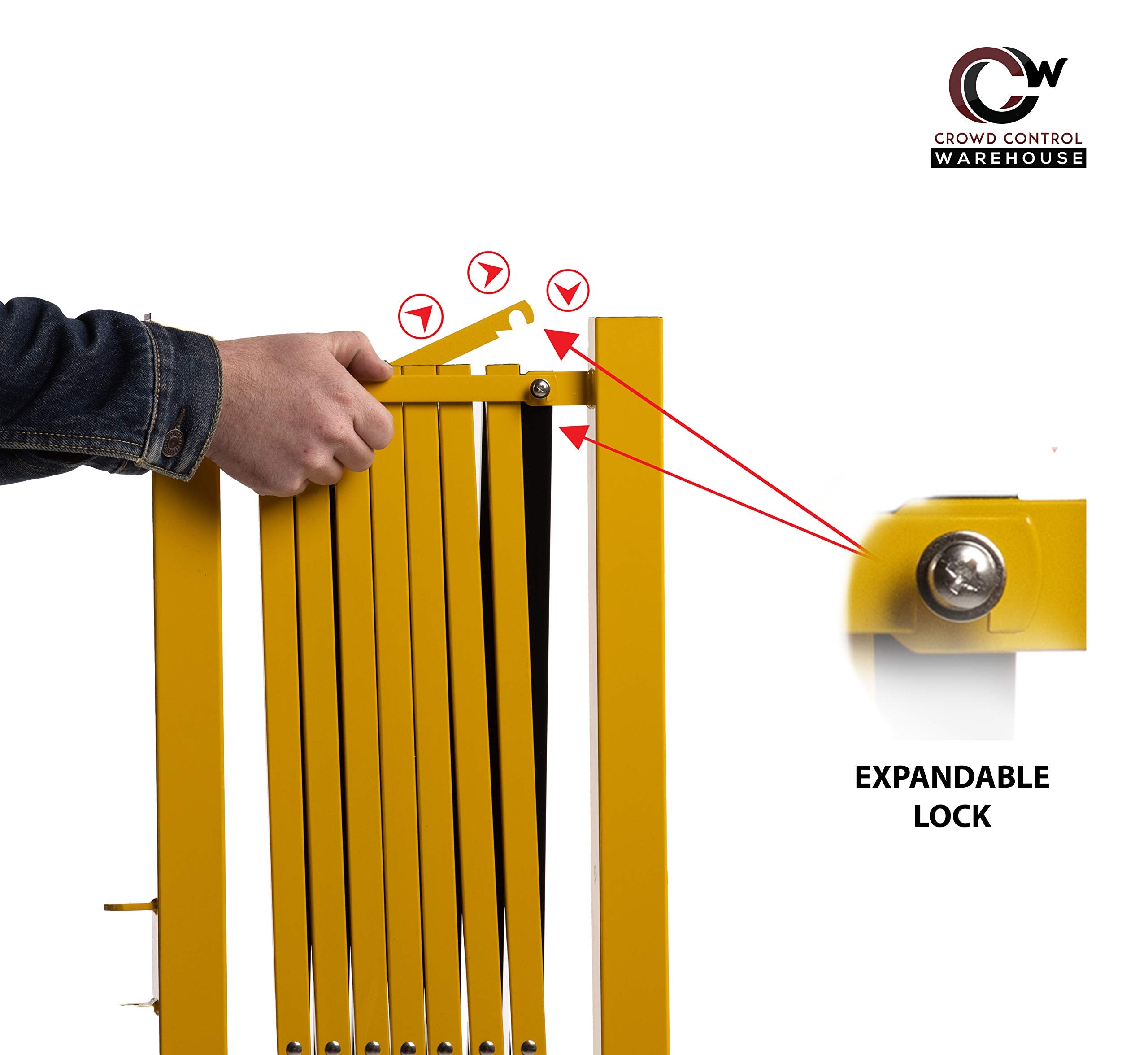 [1 PC] Industrial Expandable Metal Barricade, 11 & 16 Feet