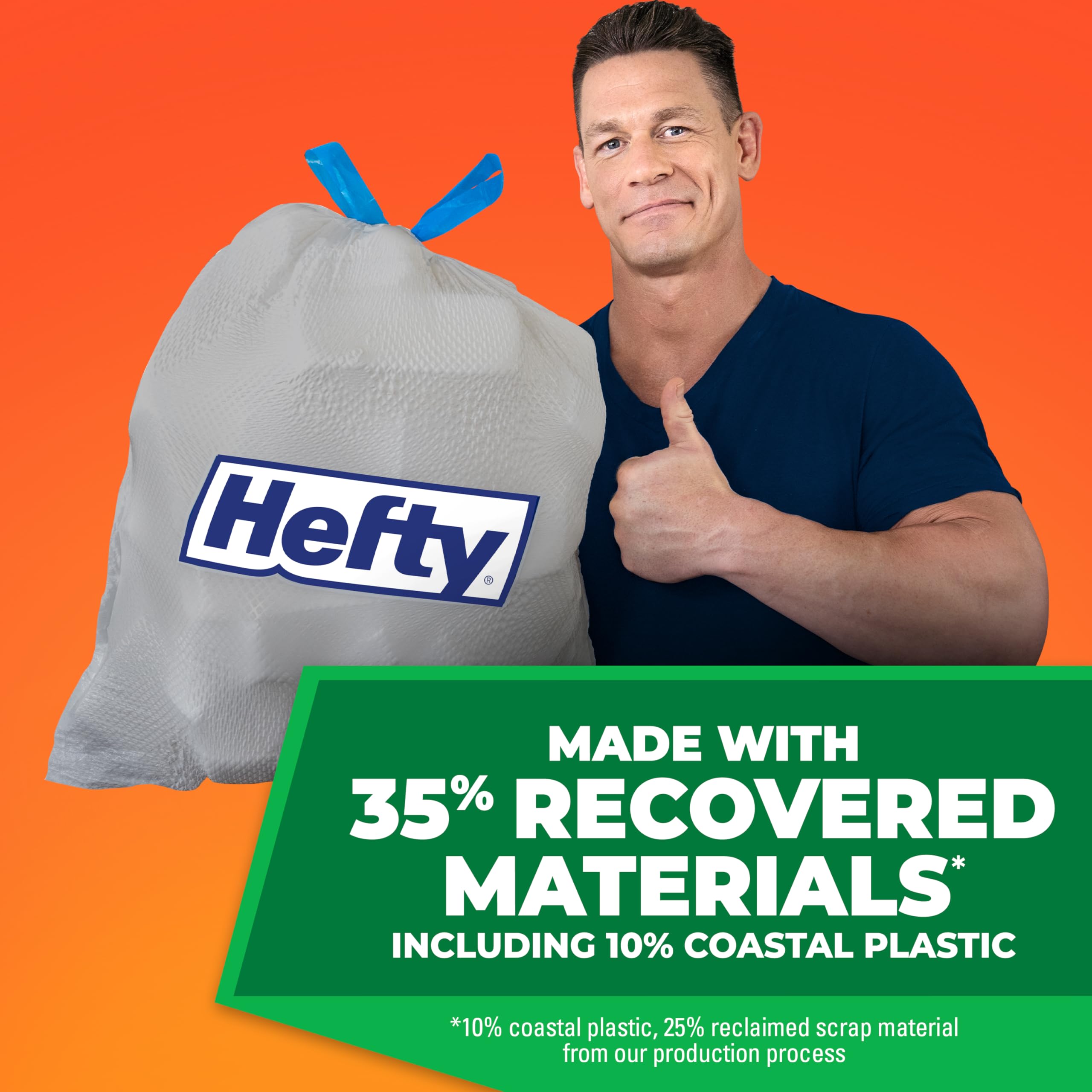 [80 Count] Hefty Ultra Strong Tall Kitchen Trash Bags, Lavender & Sweet Vanilla Scent, 13 Gallon