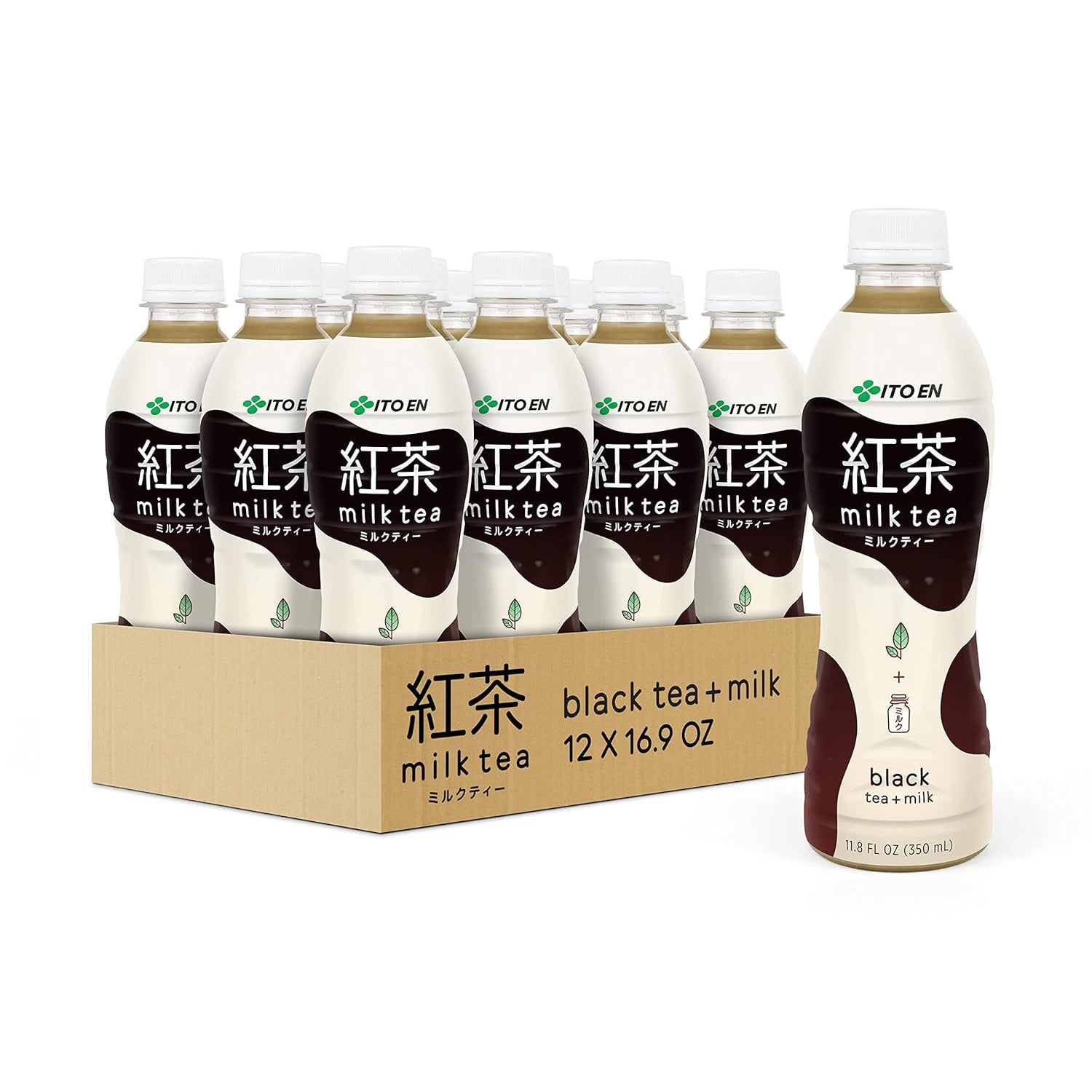 [12 Bottles] Ito En Black Milk Tea, Sweetened, 11.8 Ounce