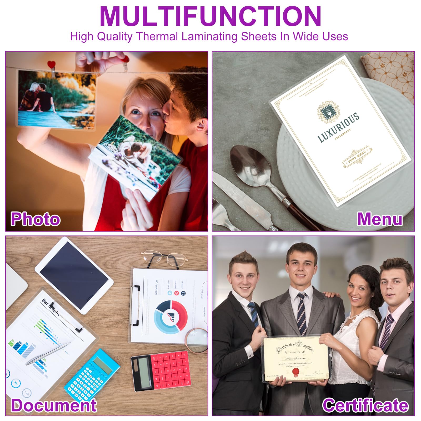 [150/300/500 Pack] Thermal Laminating Pouches, 3 Mil,9 x 11.5 Inches