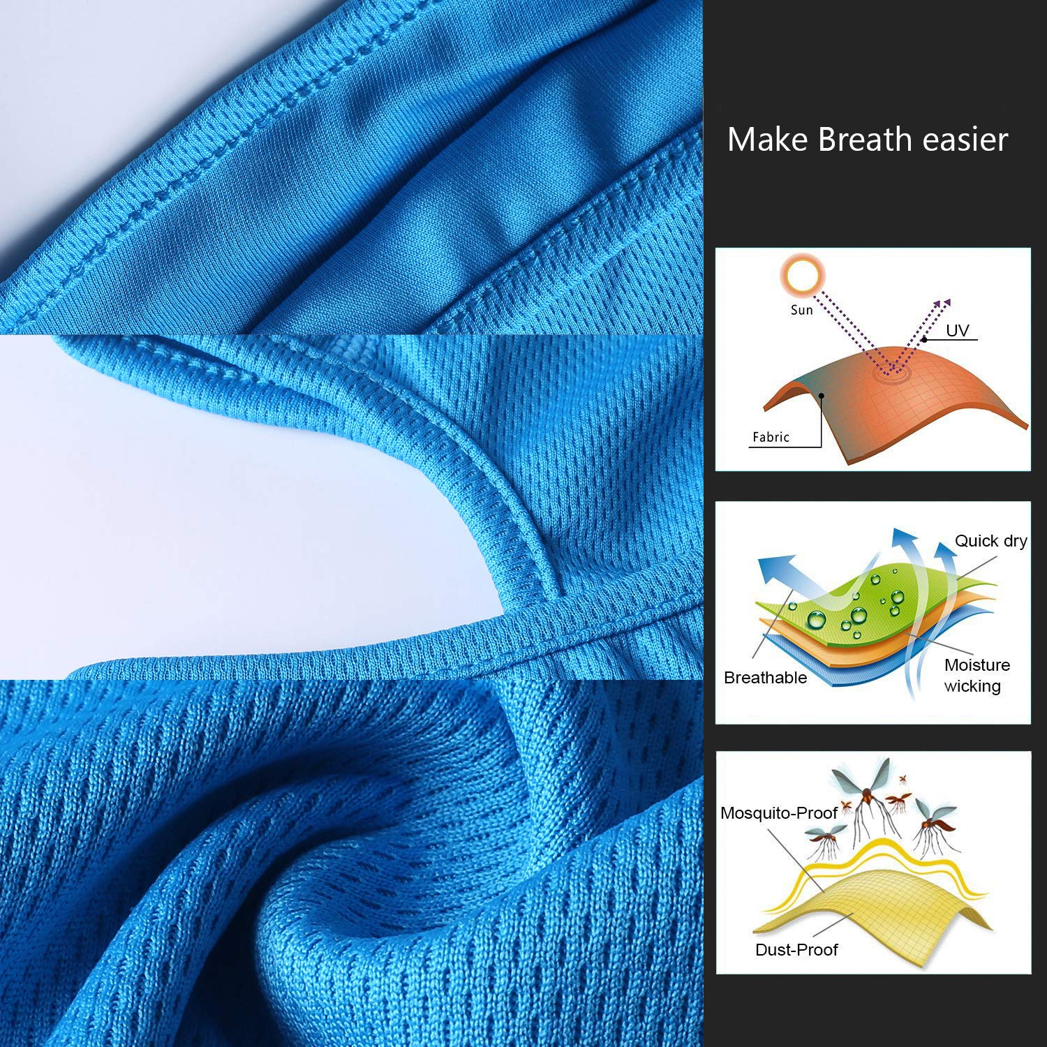 [1 PC] Face Mask Adjustable Windproof UV Protection Hood