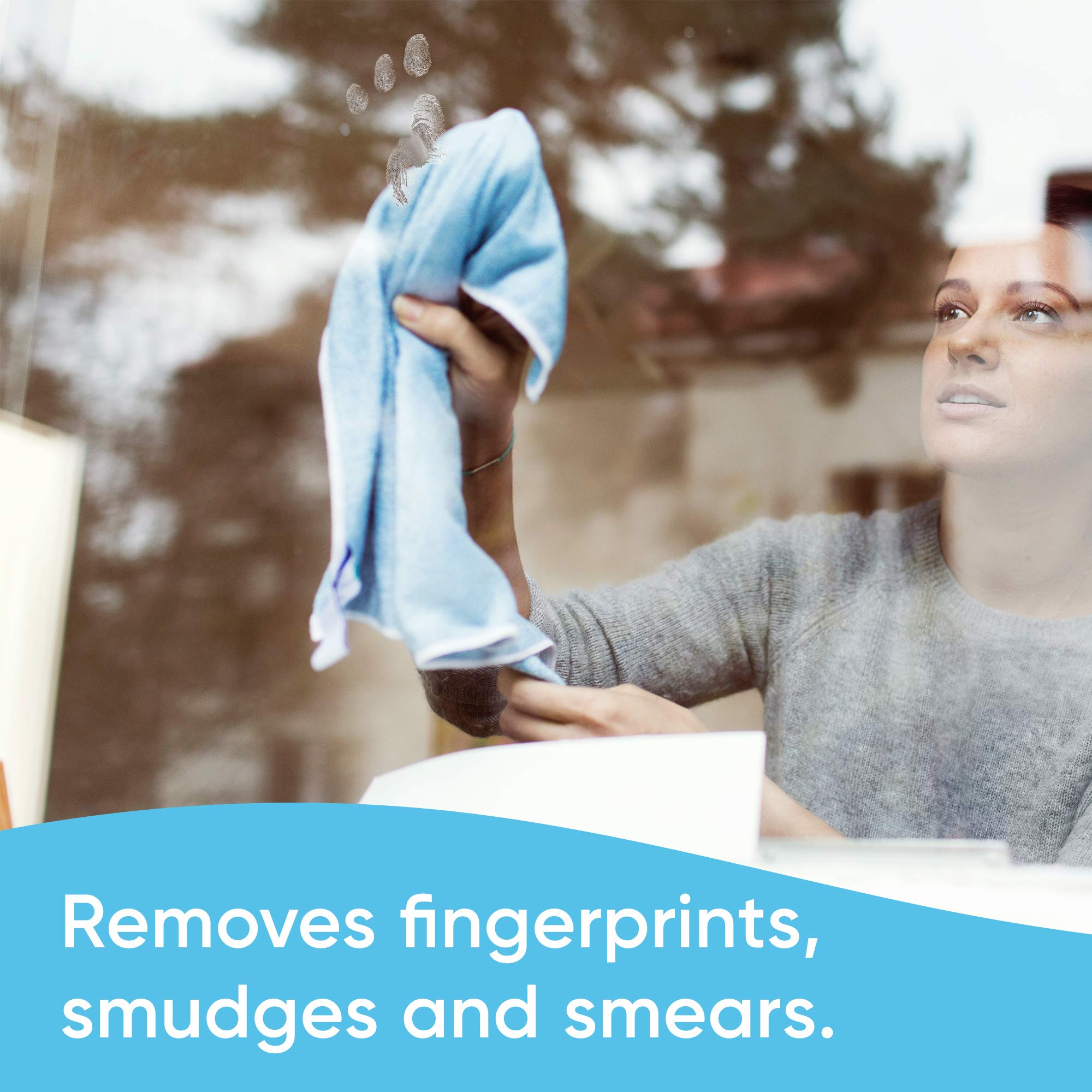 Windex Ammonia-Free Glass and Window Cleaner Spray Bottle, Crystal Rain Scent, 23 & 32 Fl Oz