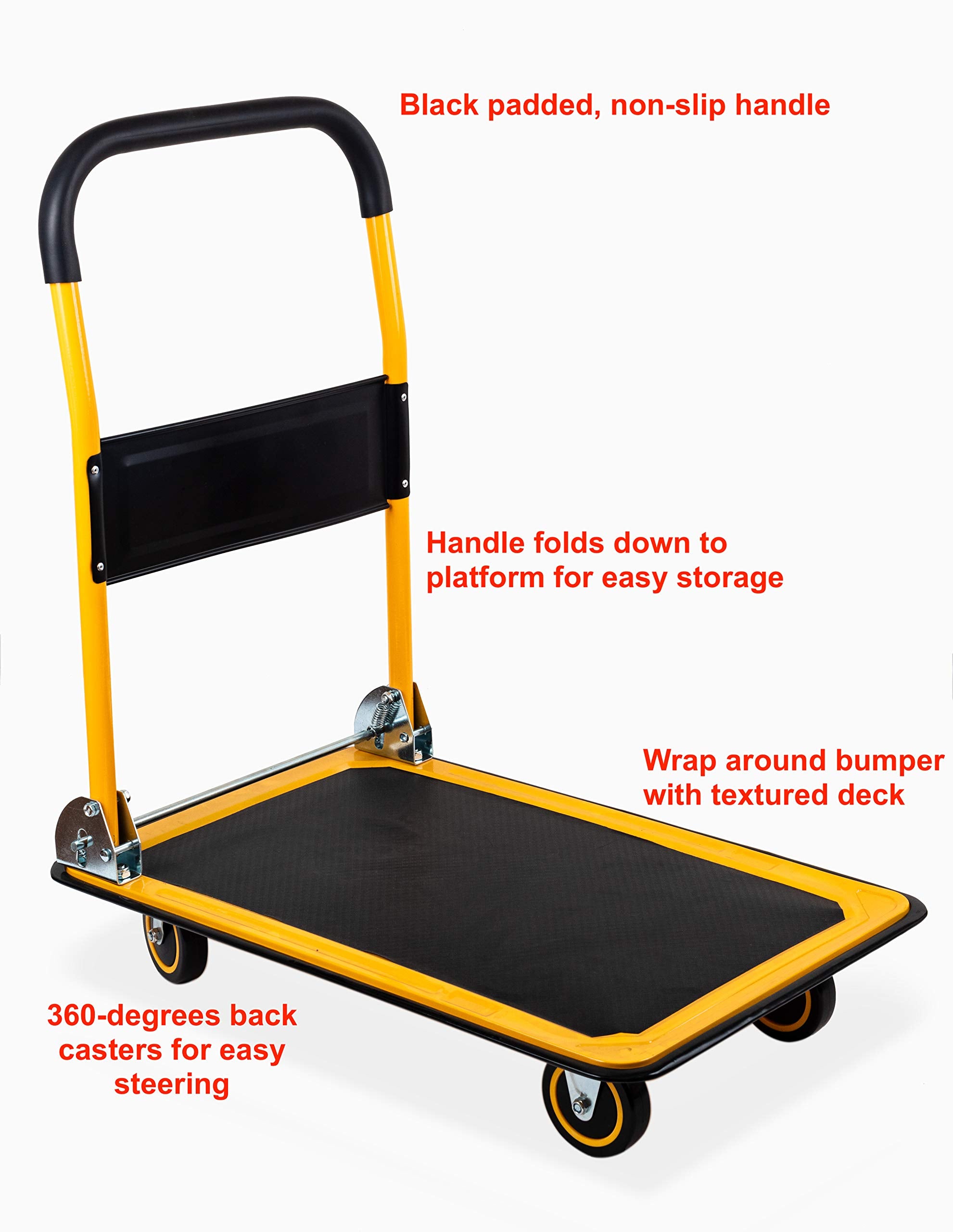 80876- Foldable Platform Truck Push Dolly 330 lb. 28.75" x 18.75" x 33"