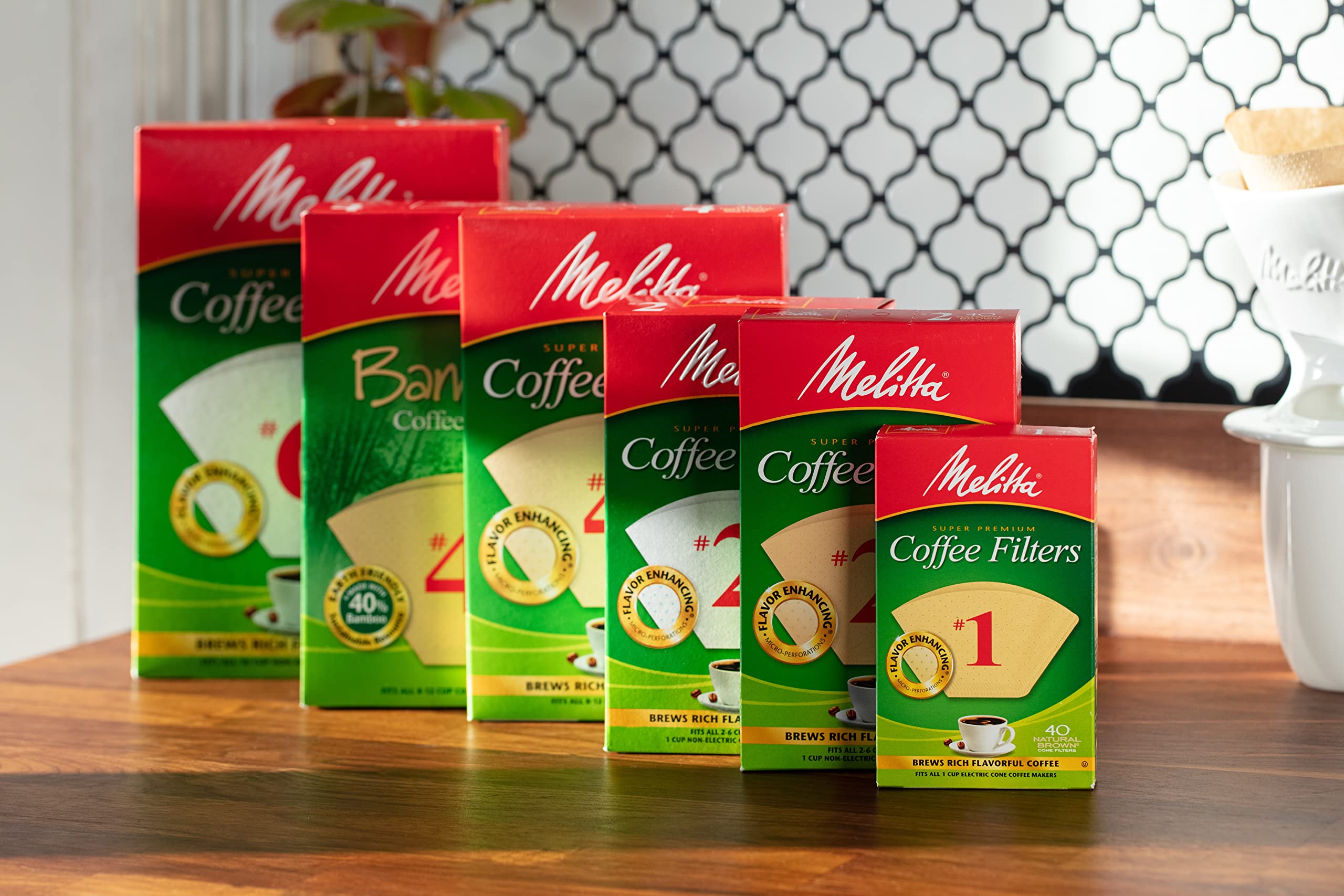 [40 CT] Melitta #6 Cone Coffee Filters for 10 Cup Non-eletric
