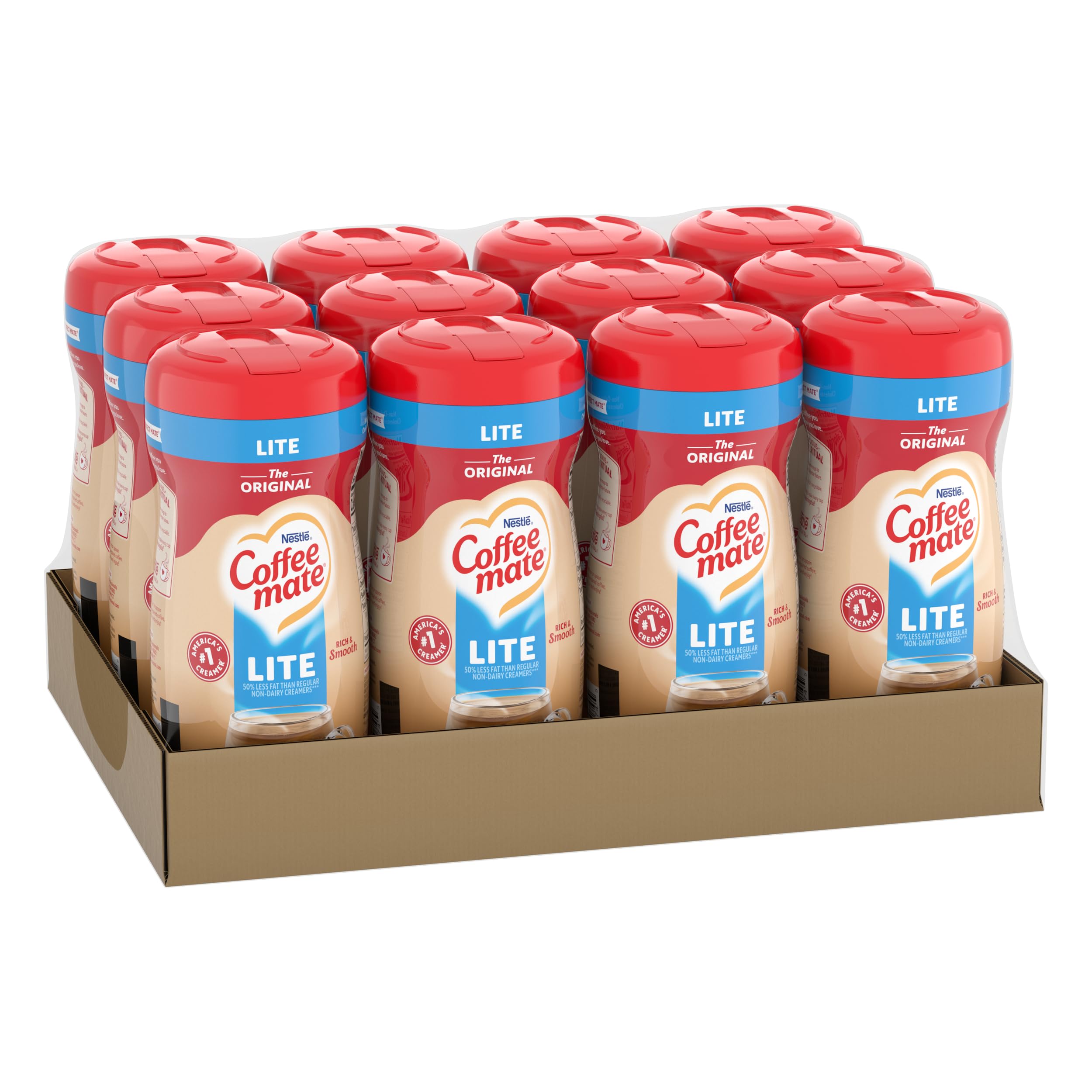 [12 Packs] Nestle Coffee Mate Creamer, Non Dairy Powder Creamer, 15 Ounces