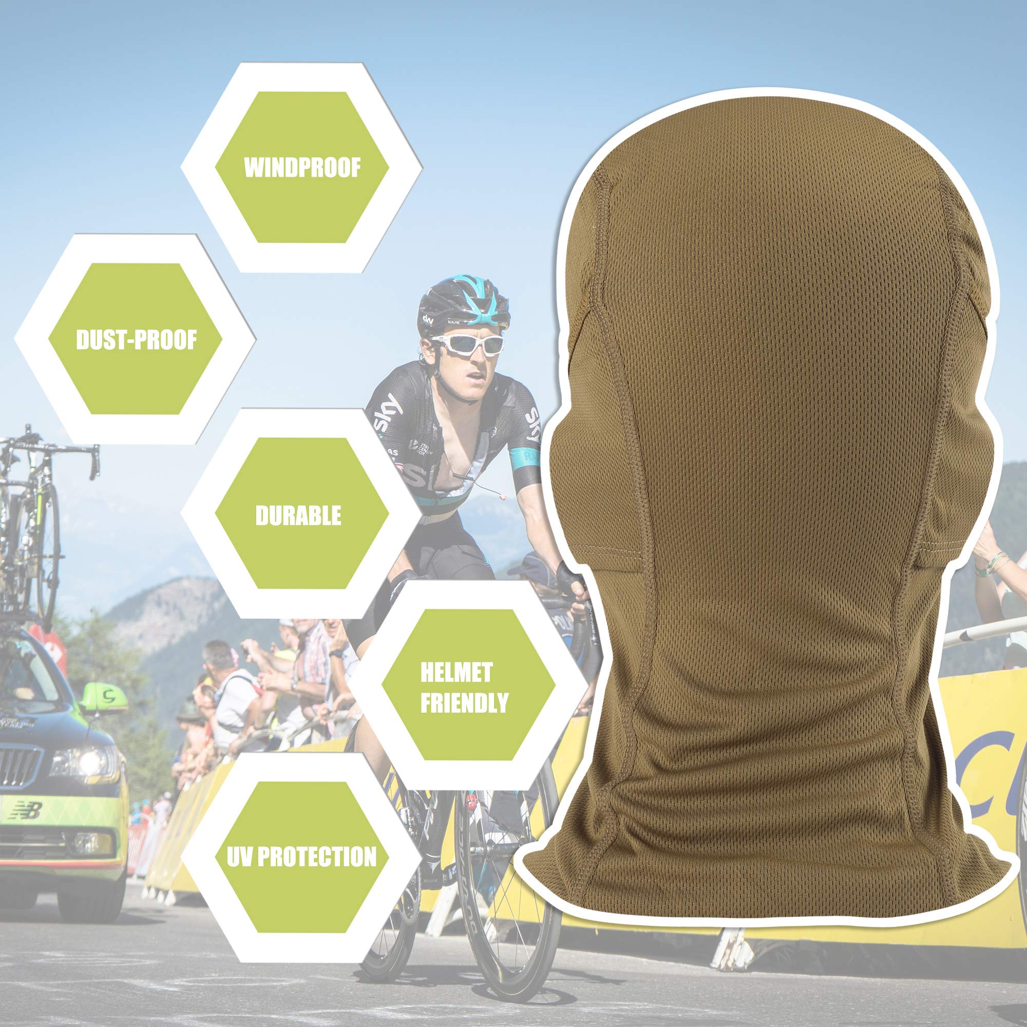 [1 PC] Face Mask Adjustable Windproof UV Protection Hood