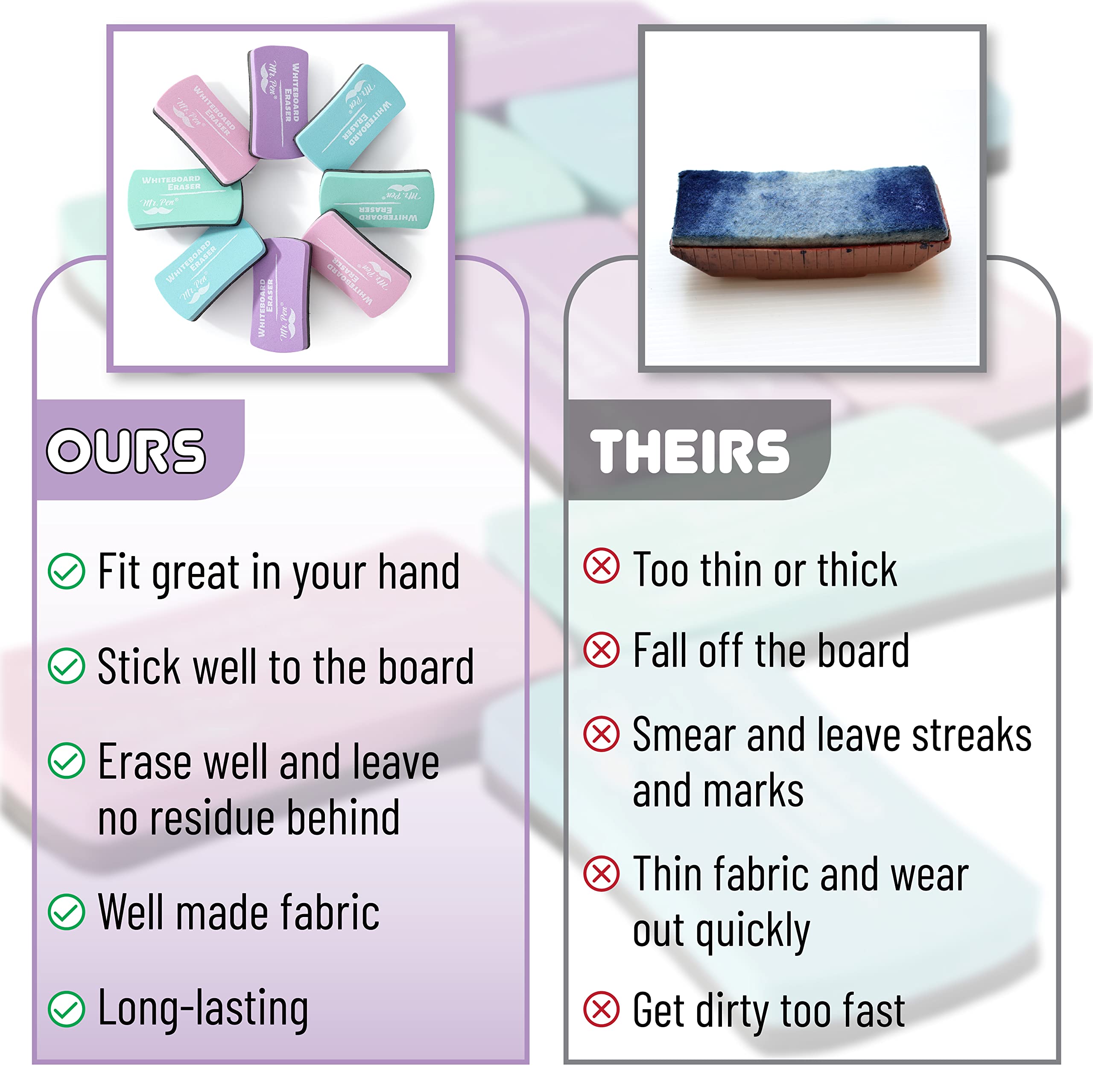 [8 PCS] White Board Magnetic Dry Erase Eraser