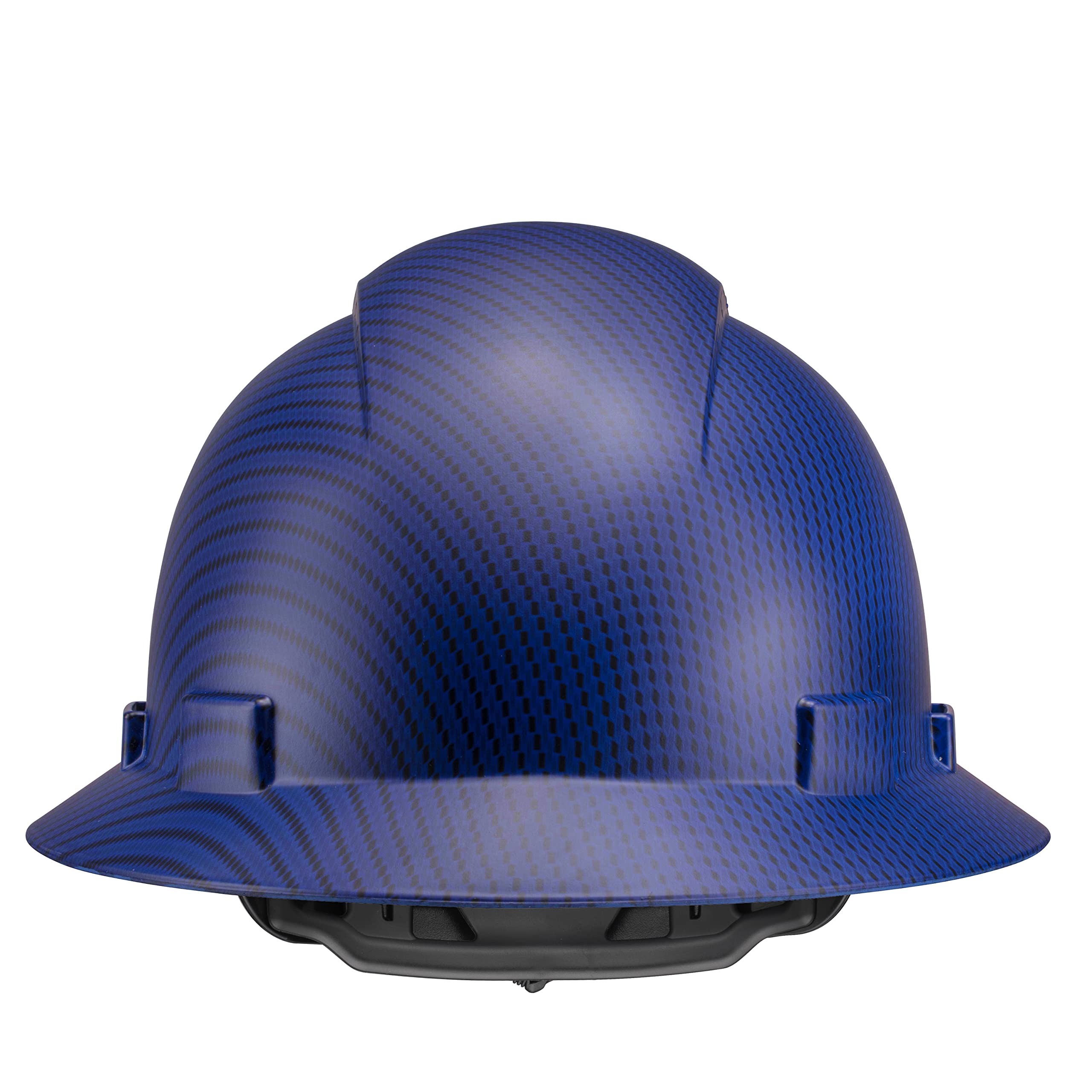 [1 PC] Full Brim Vented Carbon Fiber Matte Finish OSHA Hard Hat with 6-Point Suspension