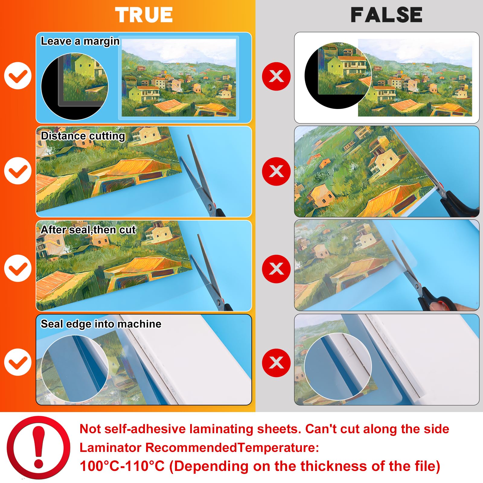 [150/300/500 Pack] Thermal Laminating Pouches, 3 Mil,9 x 11.5 Inches