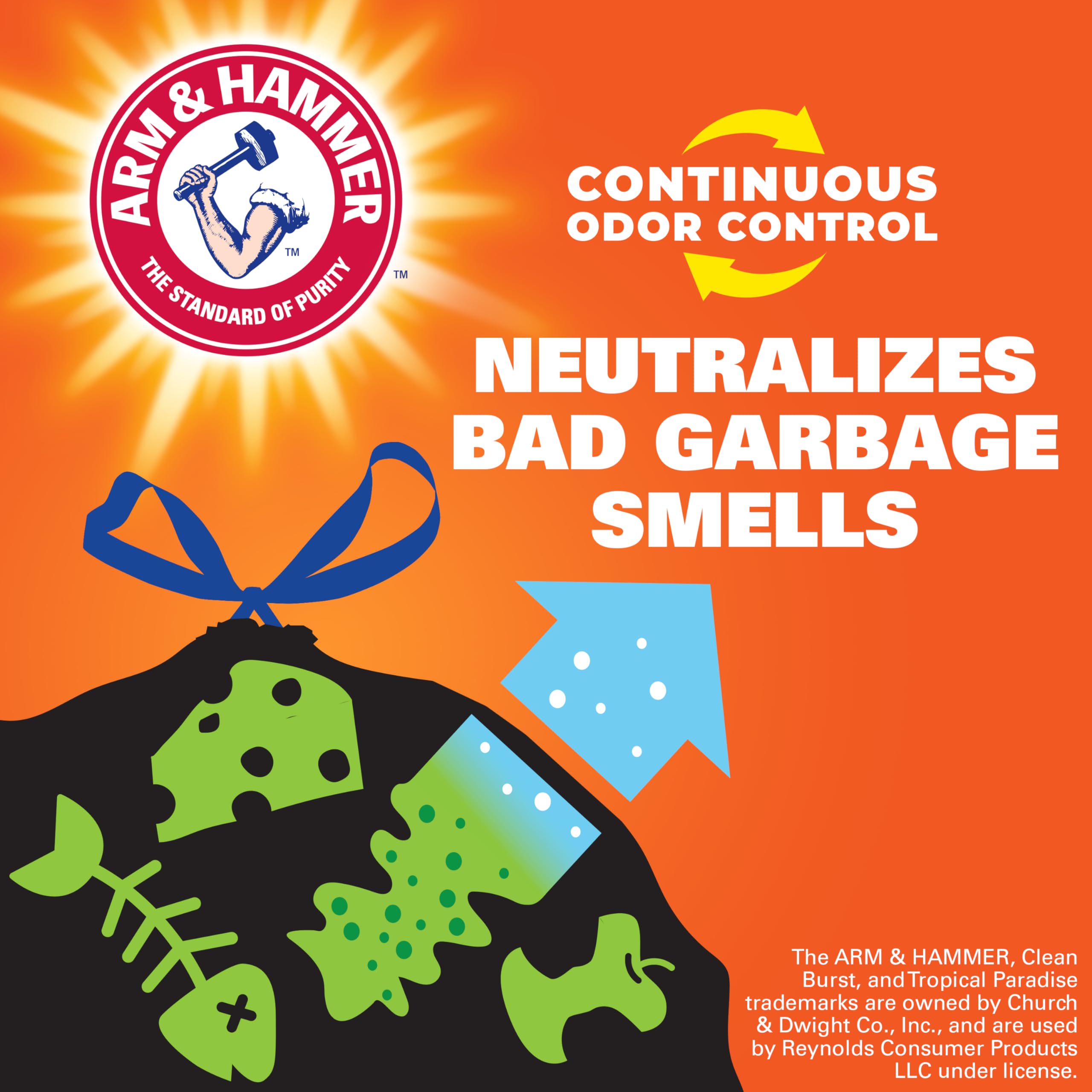 Hefty Ultra Large Trash Bags, Black, Fabuloso Lemon Scent, 30 Gallon, 50ct