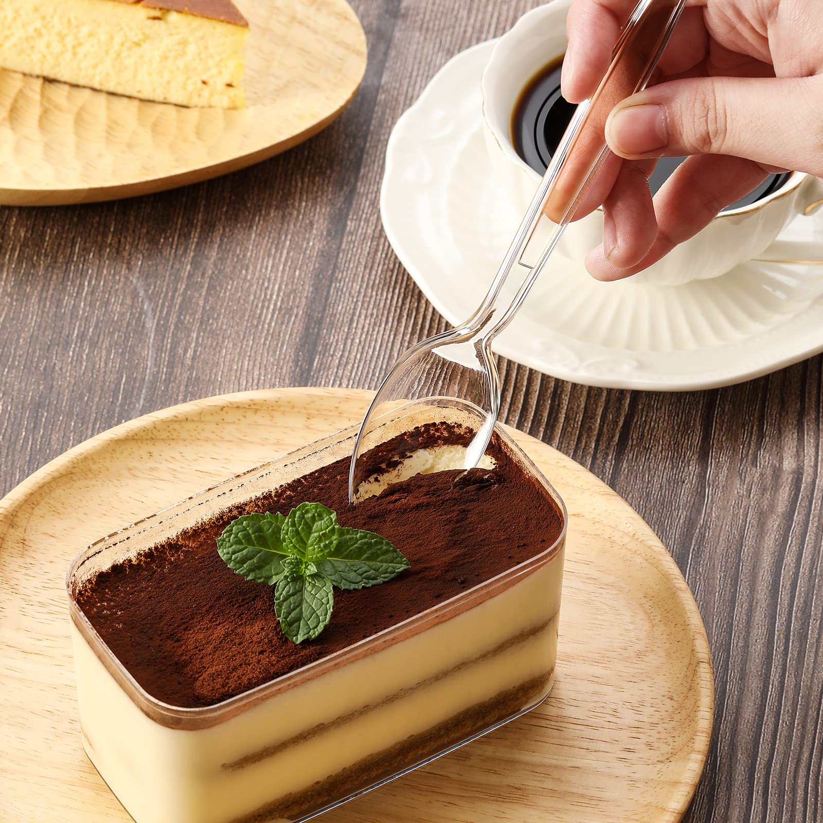 [400 PCS] Premium Disposable Clear Plastic Spoons, Heat Resistant & BPA Free