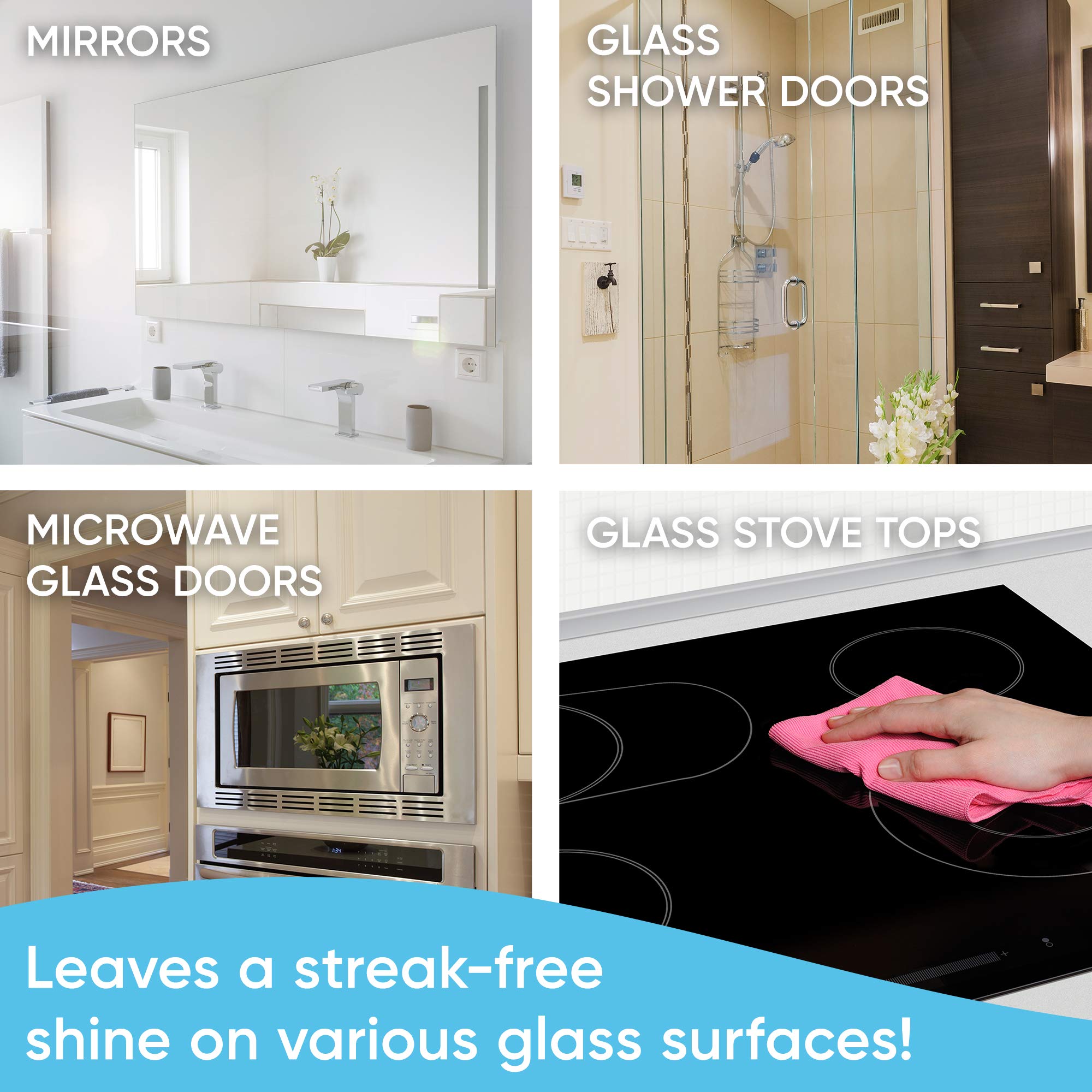 Windex Ammonia-Free Glass and Window Cleaner Spray Bottle, Crystal Rain Scent, 23 & 32 Fl Oz