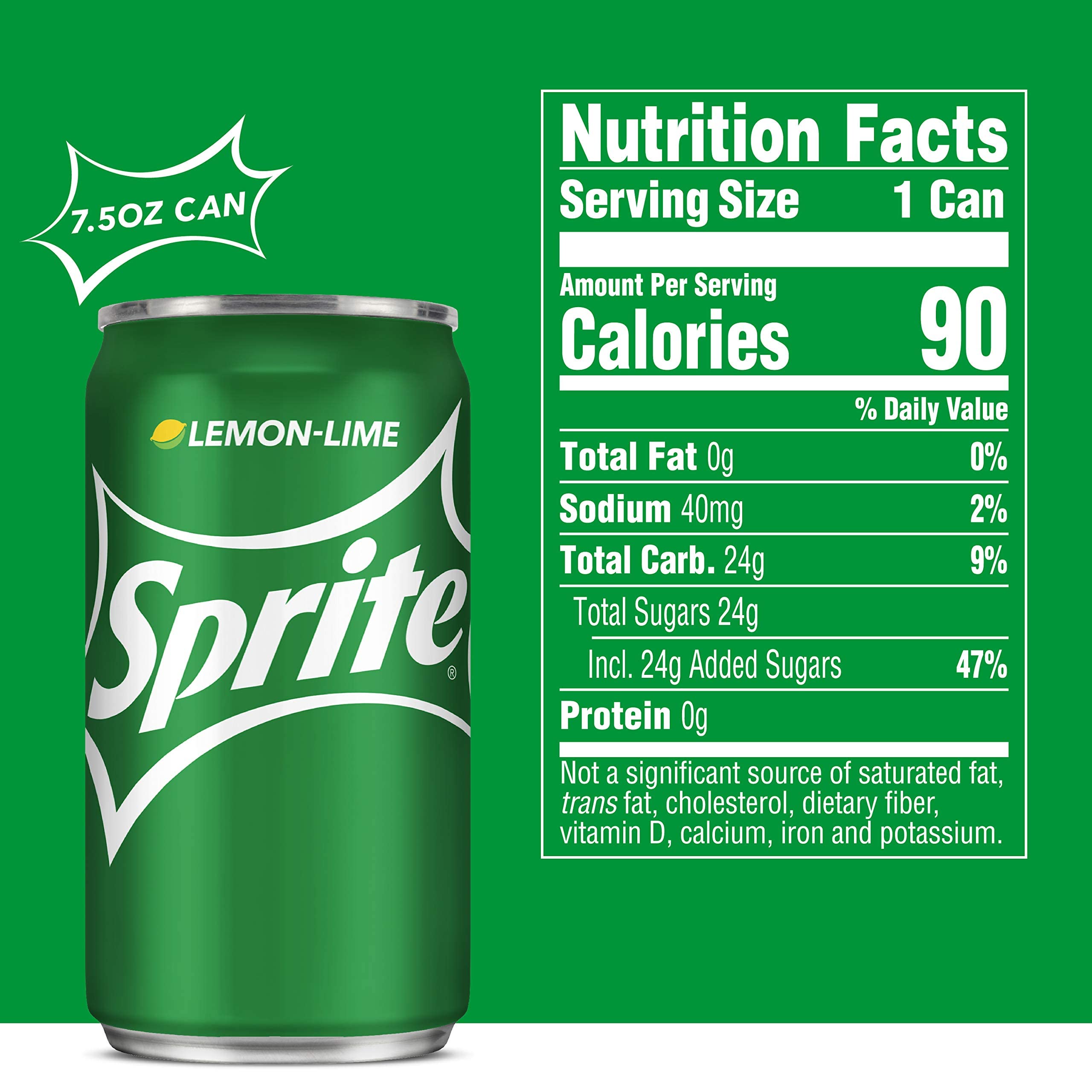 [10 Cans] Sprite Can, 7.5 FL OZ