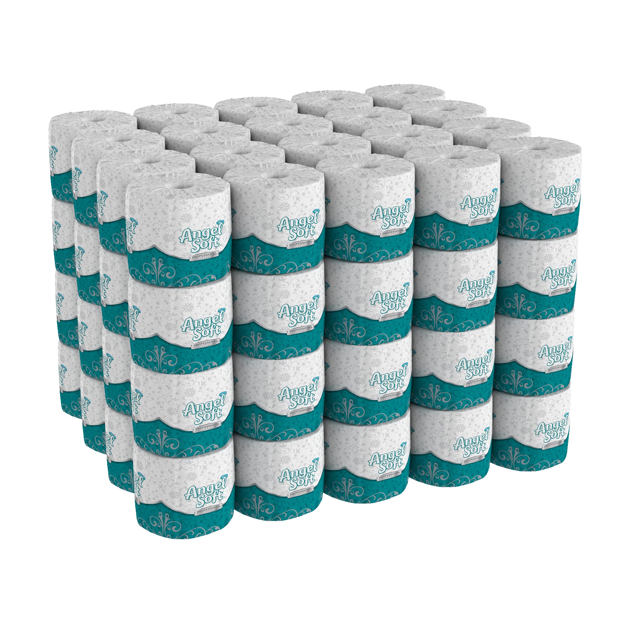 Angel Soft ps 16880 White 2-Ply Premium Embossed Bathroom Tissue, 4.05" Length x 4.0" Width (Case of 80 Rolls, 450 Sheets Per Roll)