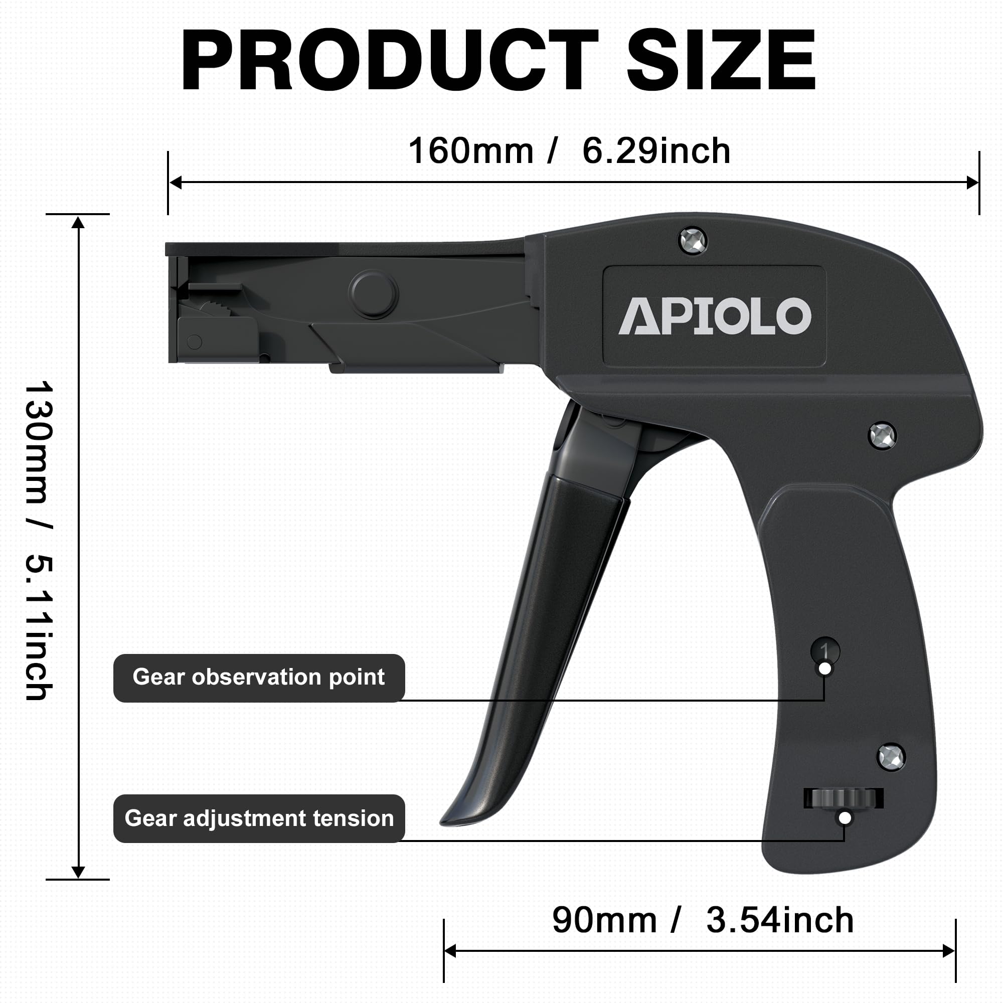 Hand Operated Fastening  Cable Tie Gun, 6.29 Inches
