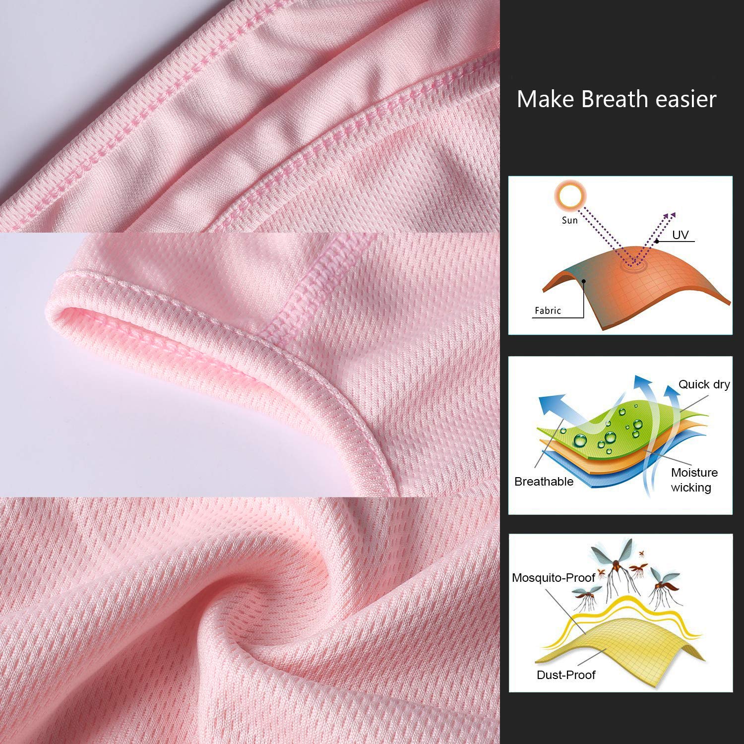 [1 PC] Face Mask Adjustable Windproof UV Protection Hood