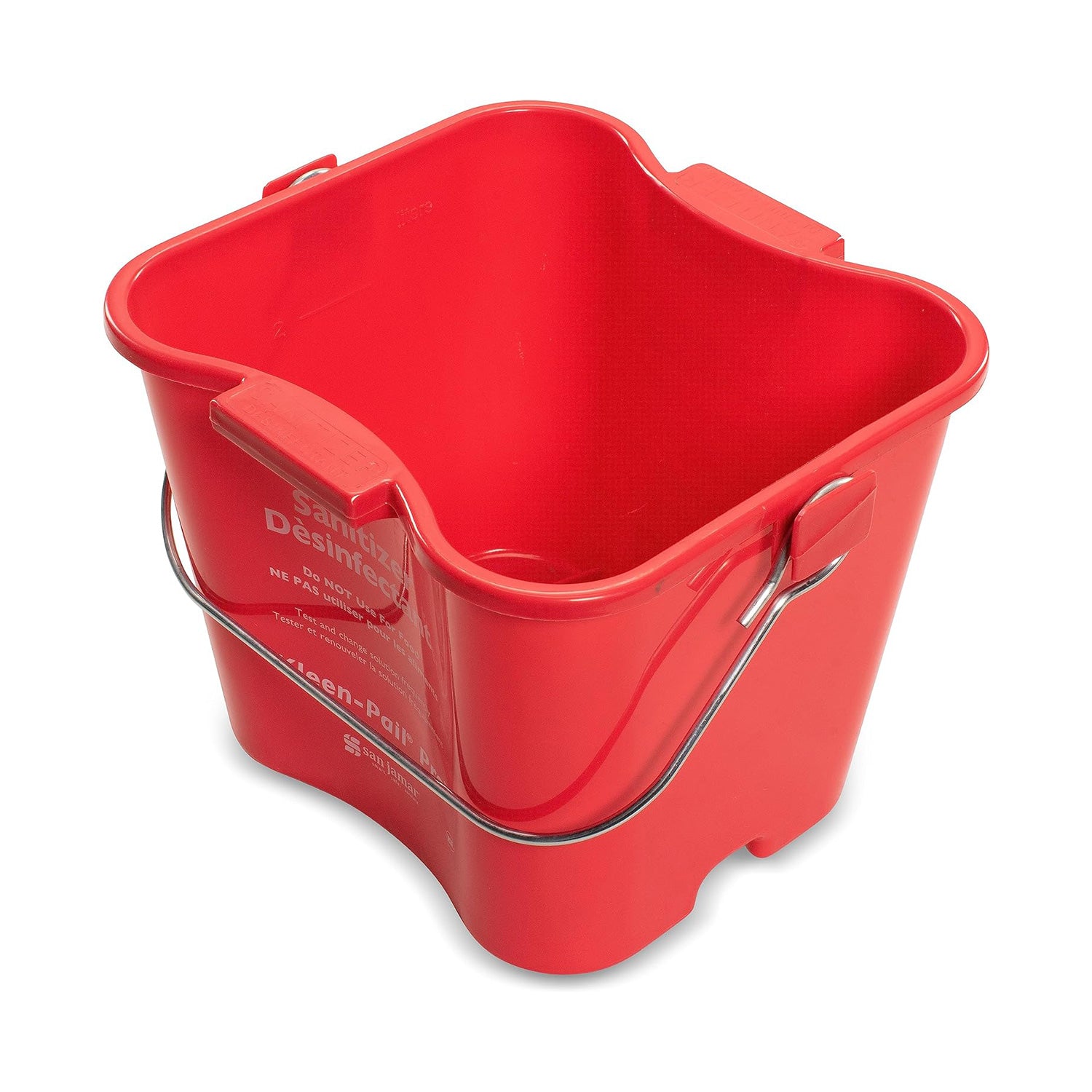 Pro Sanitizer Pail Cleaning Bucket with Bail Handle, Plastic, 3 Quarts / 6 Quarts