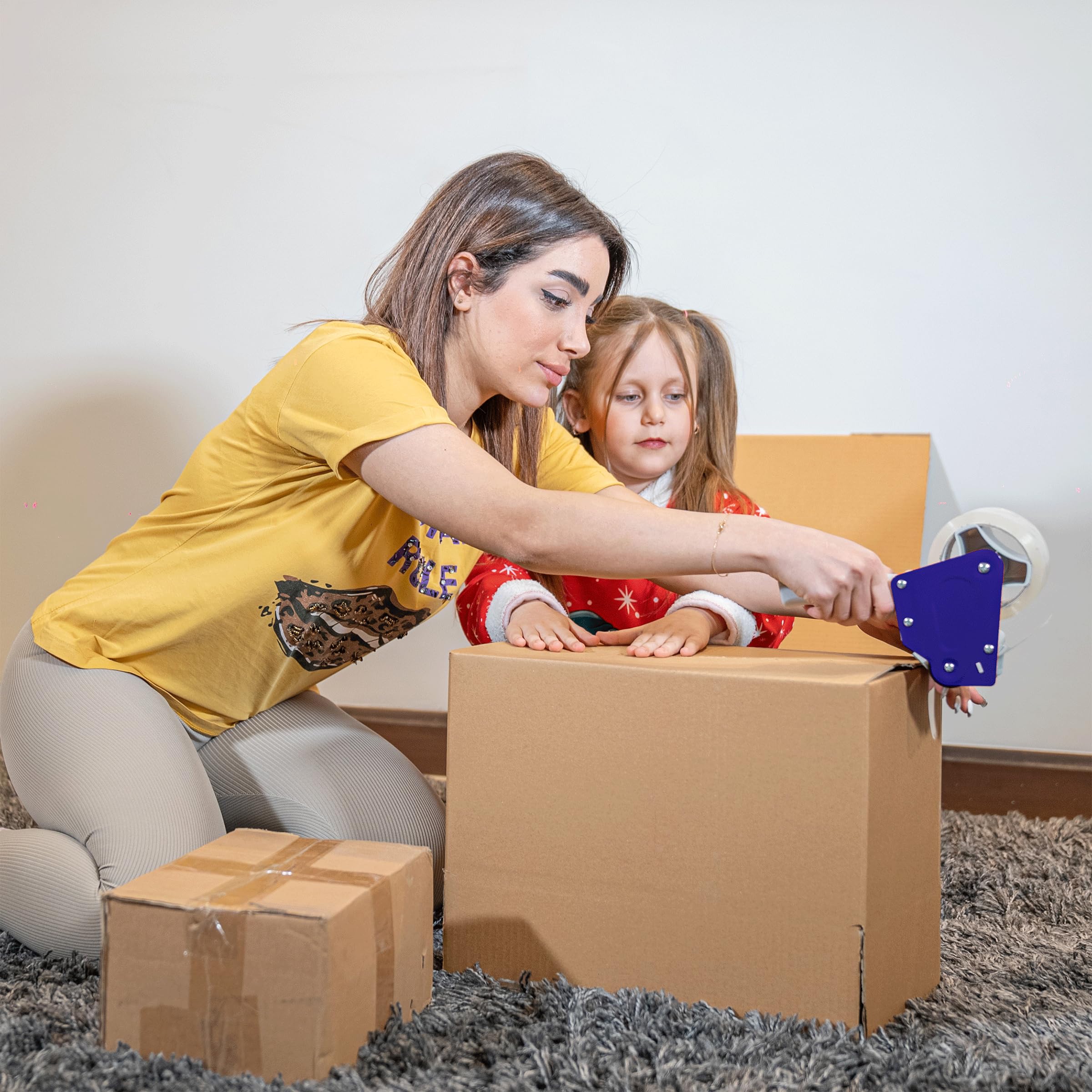 Packing Tape Dispenser Gun, Tape Gun with a 2 Inch Roll of Tape