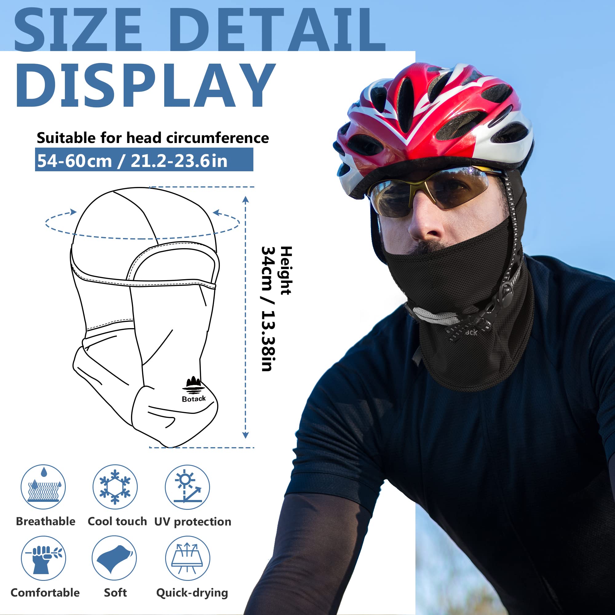 [1 PC / 2 PCS] Balaclava Full Head Mask with UV Protection