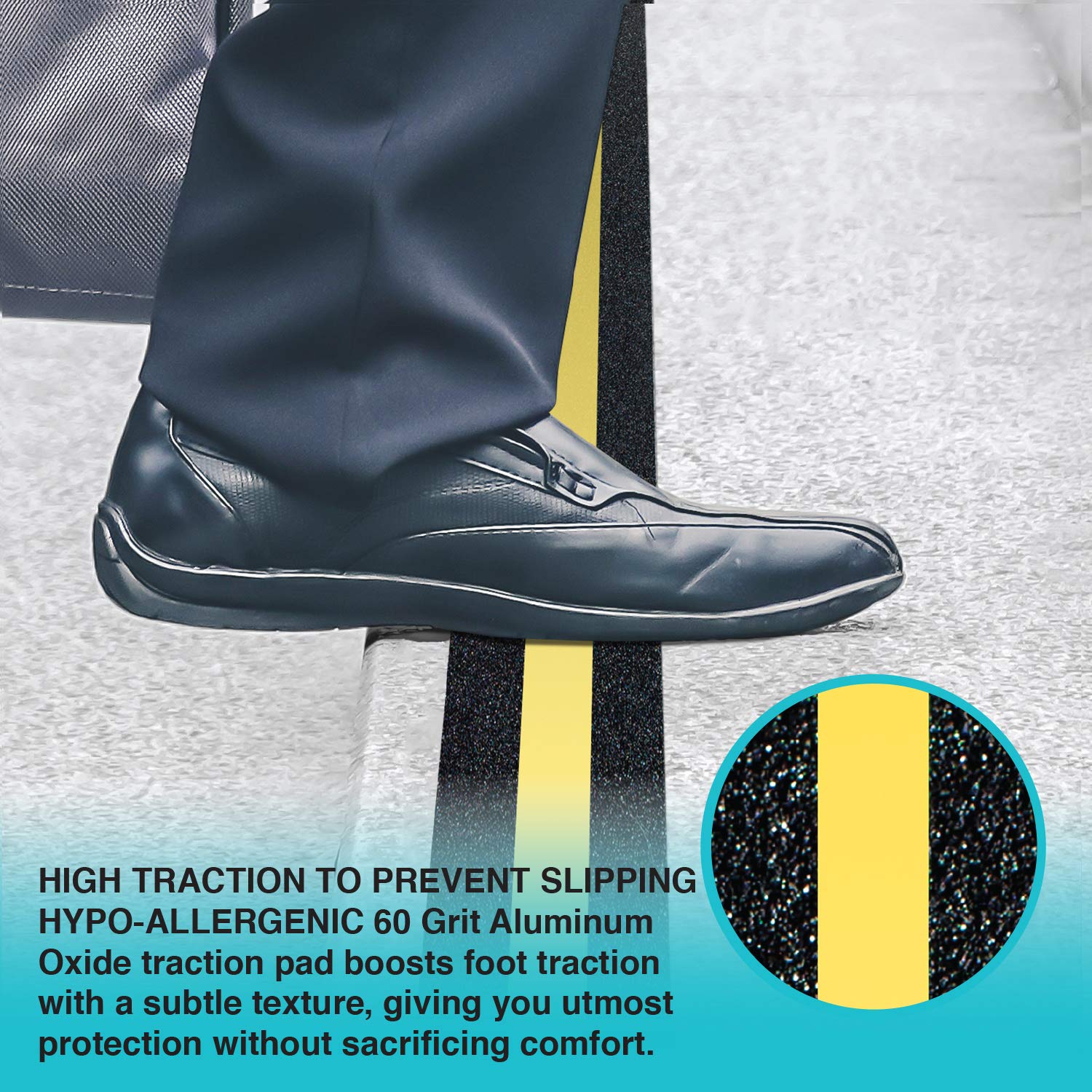 [12 Packs] Anti Slip Traction Treads Black, 2" X 12", Best Grip Tape, 80 Grit