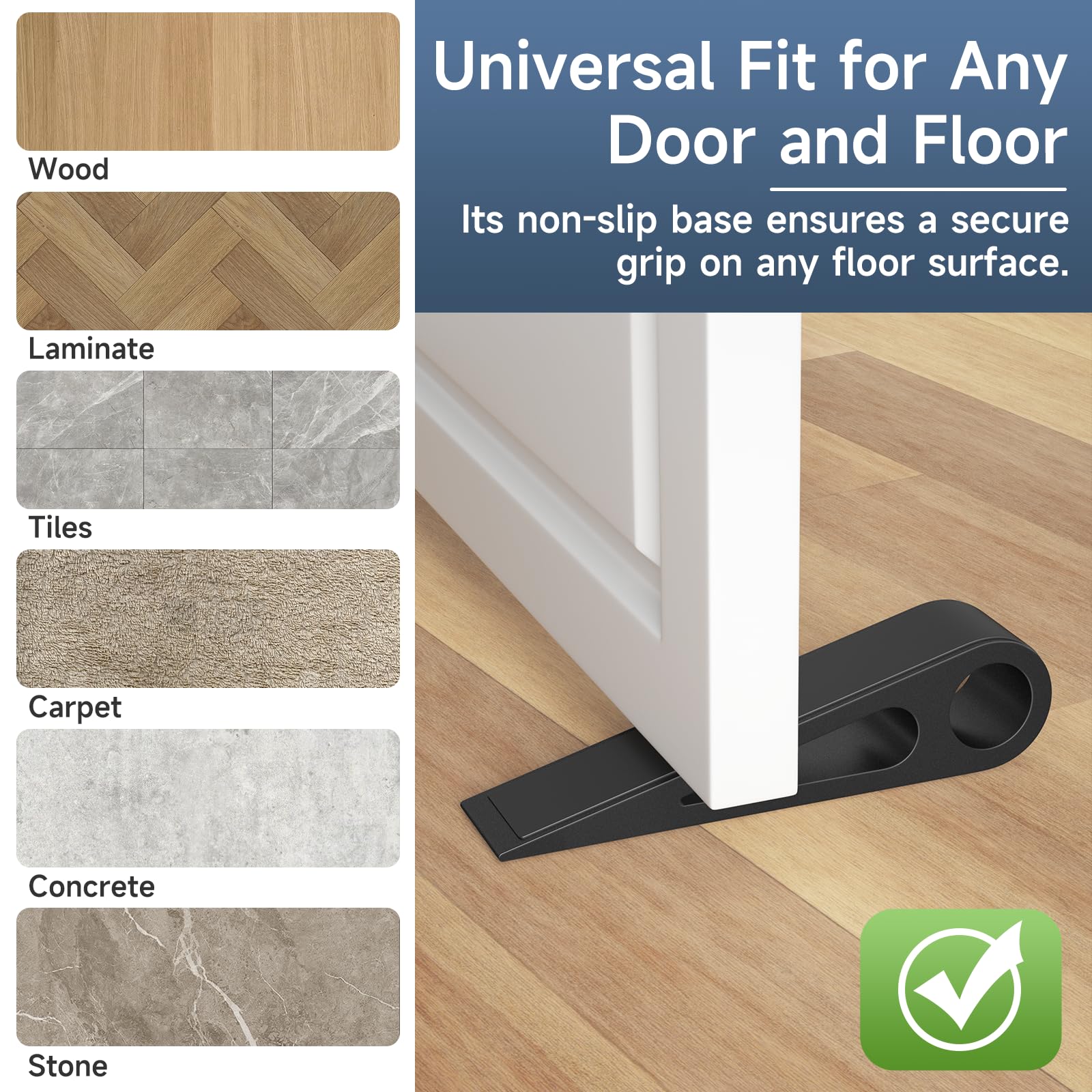 Door Stopper, Heavy Duty Door Wedge Holder Blocker for Bottom