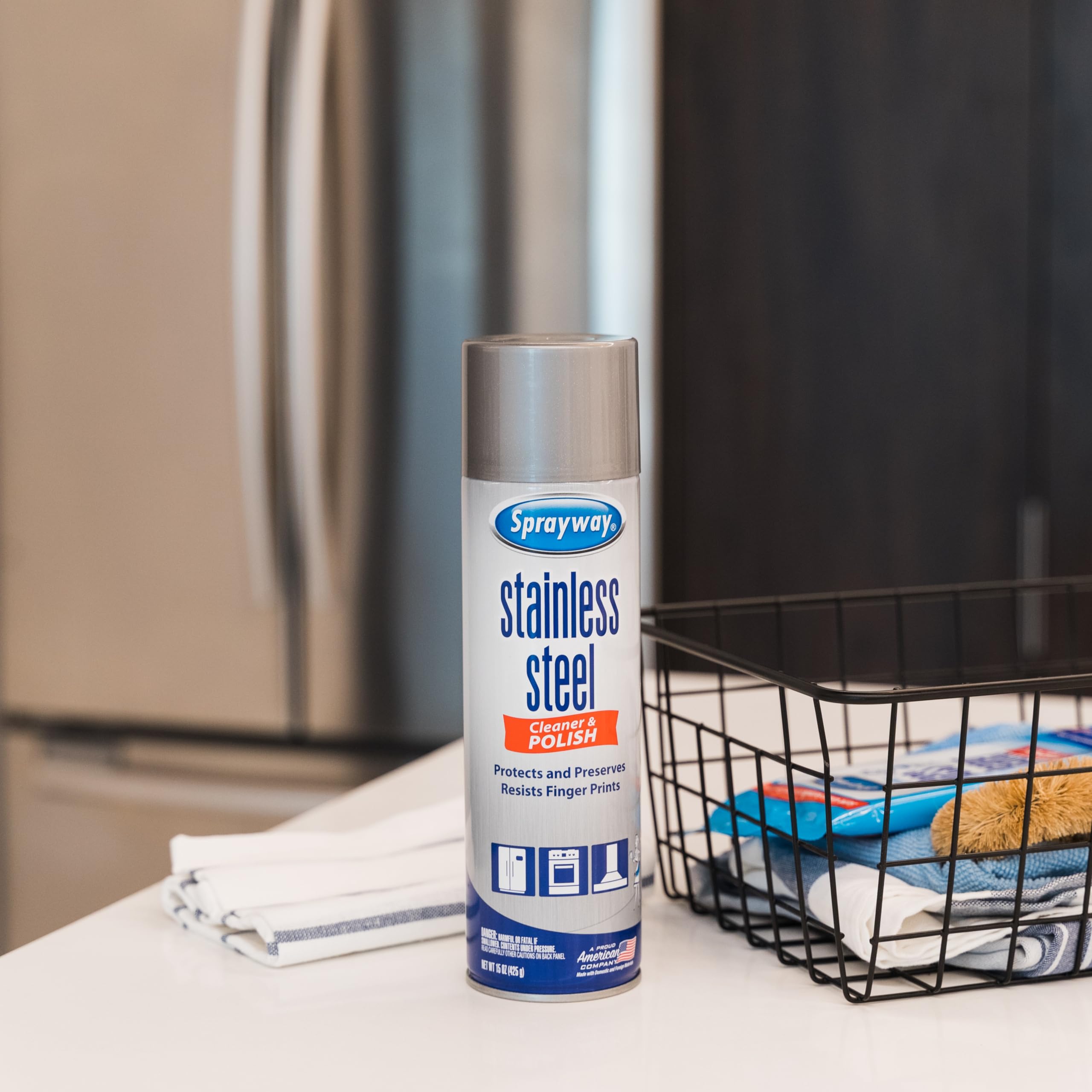 Sprayway Water-Based Stainless Steel Cleaner, 15 Fl Oz (Pack of 1)