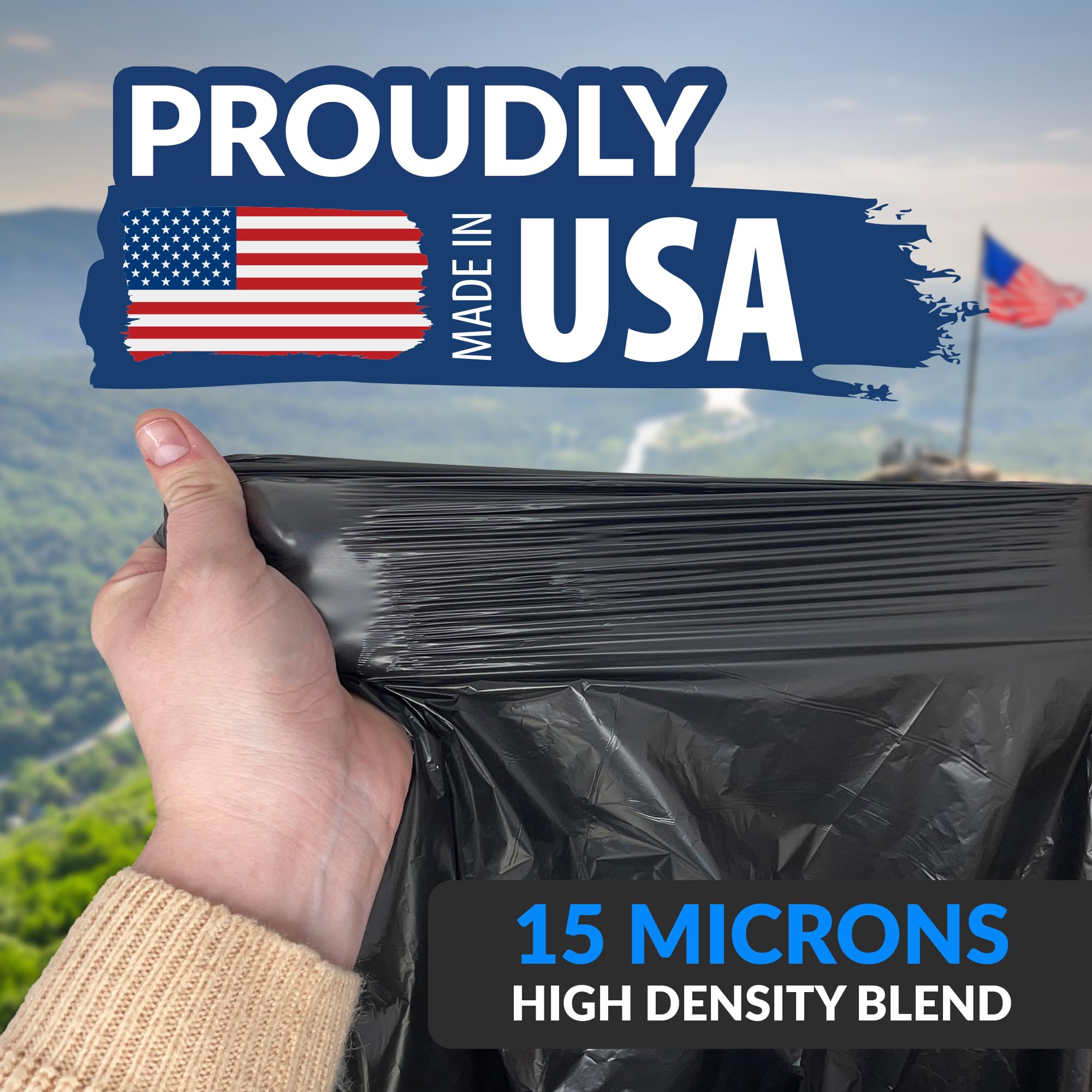 Reli. 30-33 Gallon Trash Bags Heavy Duty | 250 Bags Bulk | Black Large Trash Bags 30+, 32 Gallon | Made in USA