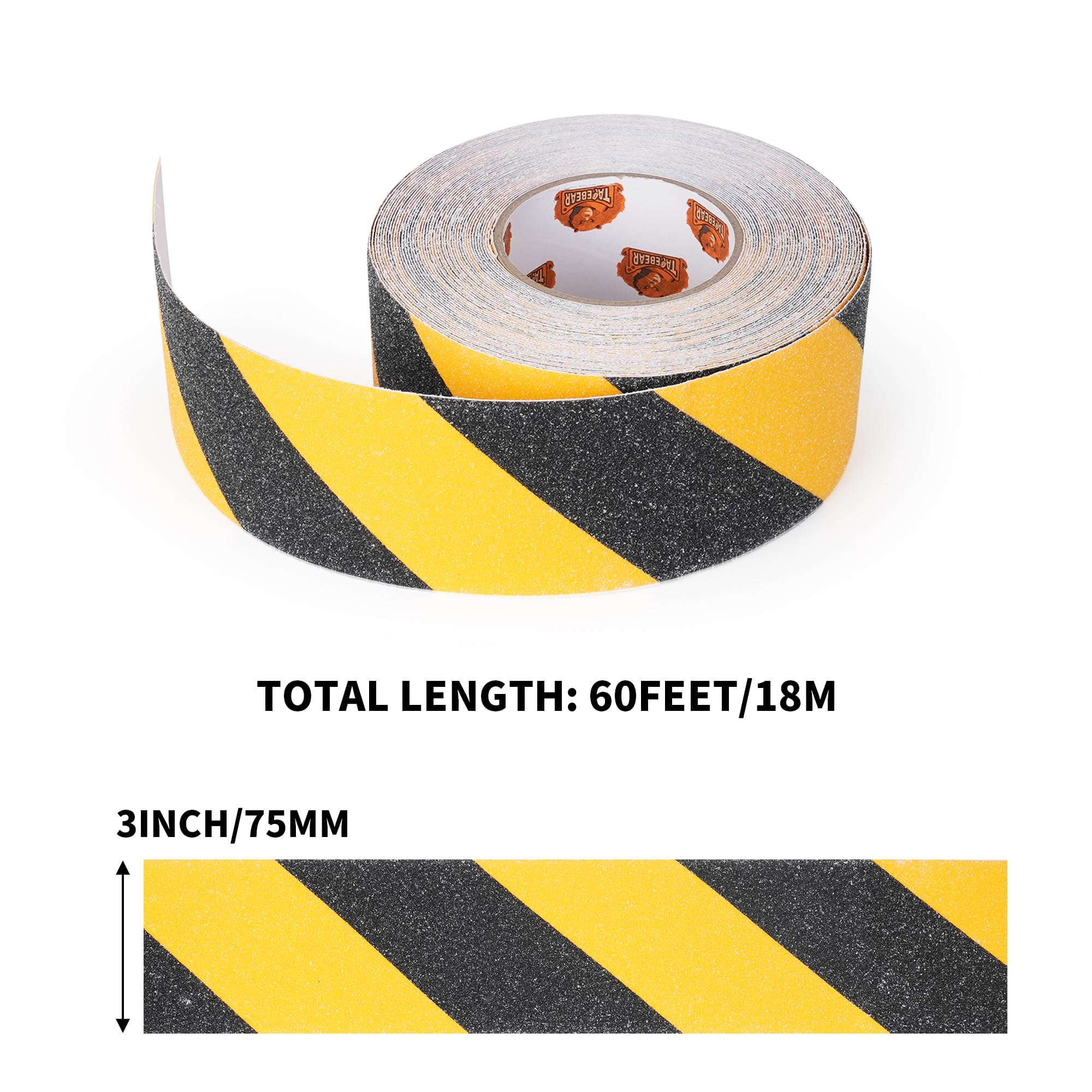 [1 Roll] Anti-Slip Safety Tape for Indoor/Outdoor, Compatible with Plastic, Wood, Ceramic, Glass, Metal
