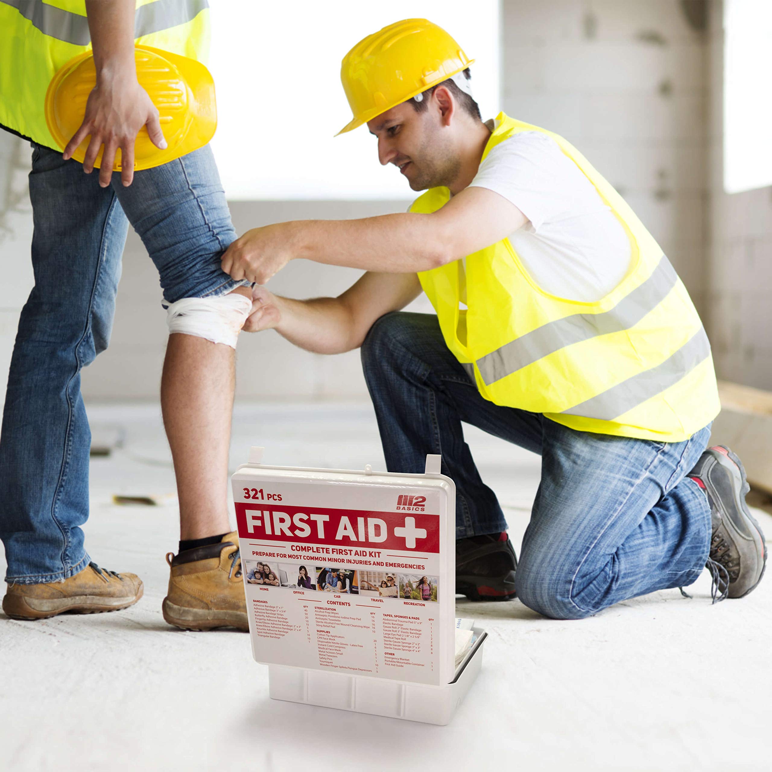 M2 BASICS Complete 321 Piece Emergency First Aid Kit